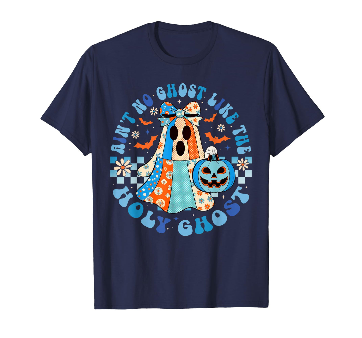 Groovy Aint No Ghost Like The Holy Ghost Christian Halloween T-Shirt