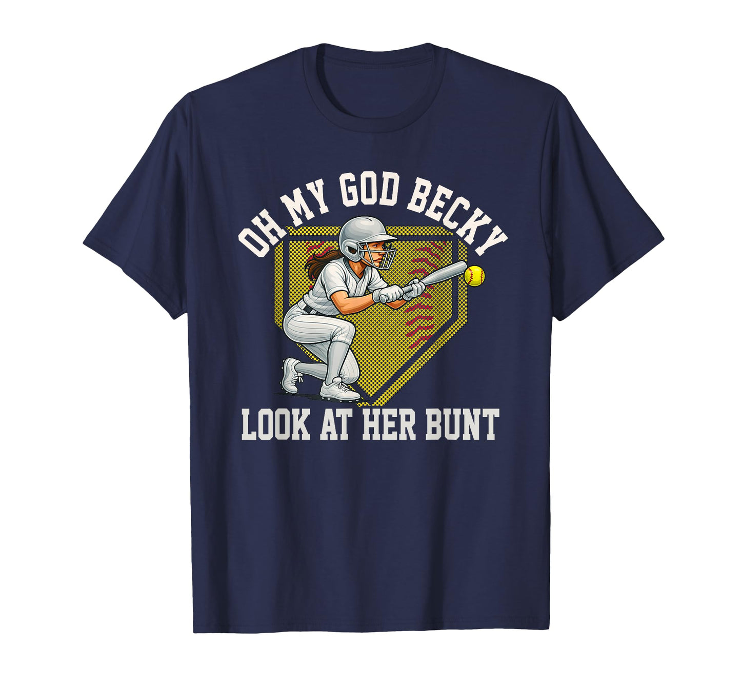 Female Softball Player Bunting Look At Her Bunt Joke T-Shirt