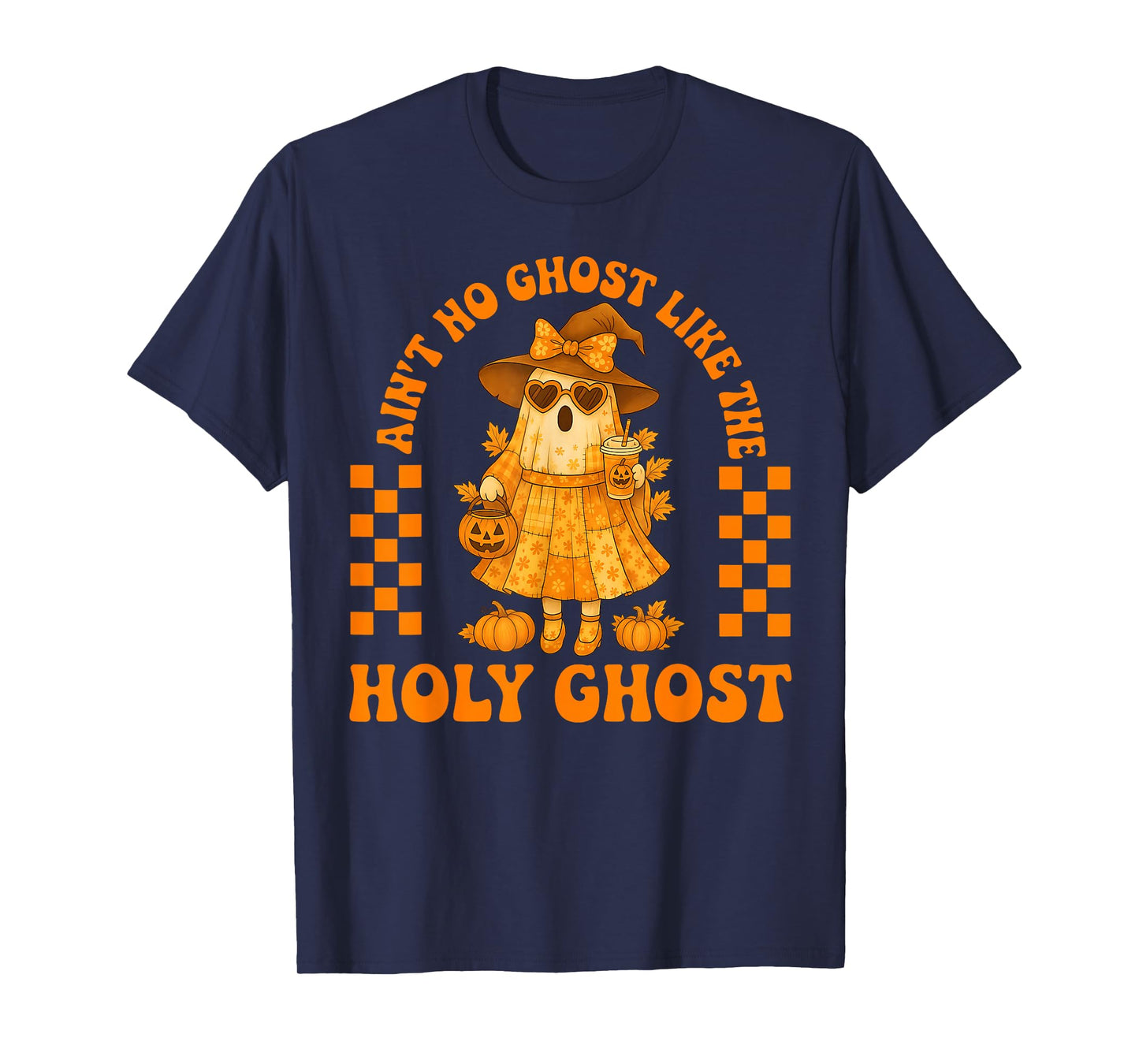 Groovy Aint No Ghost Like The Holy Ghost Christian Halloween T-Shirt