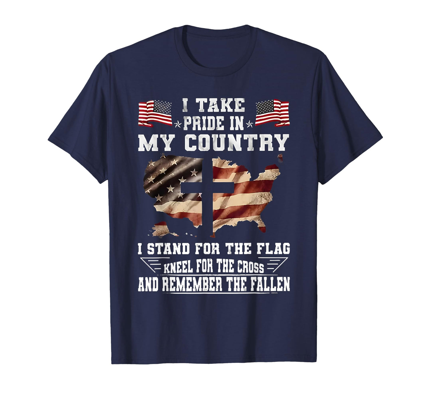 I Take Pride In My Country I Stand For The Flag Kneel USA T-Shirt