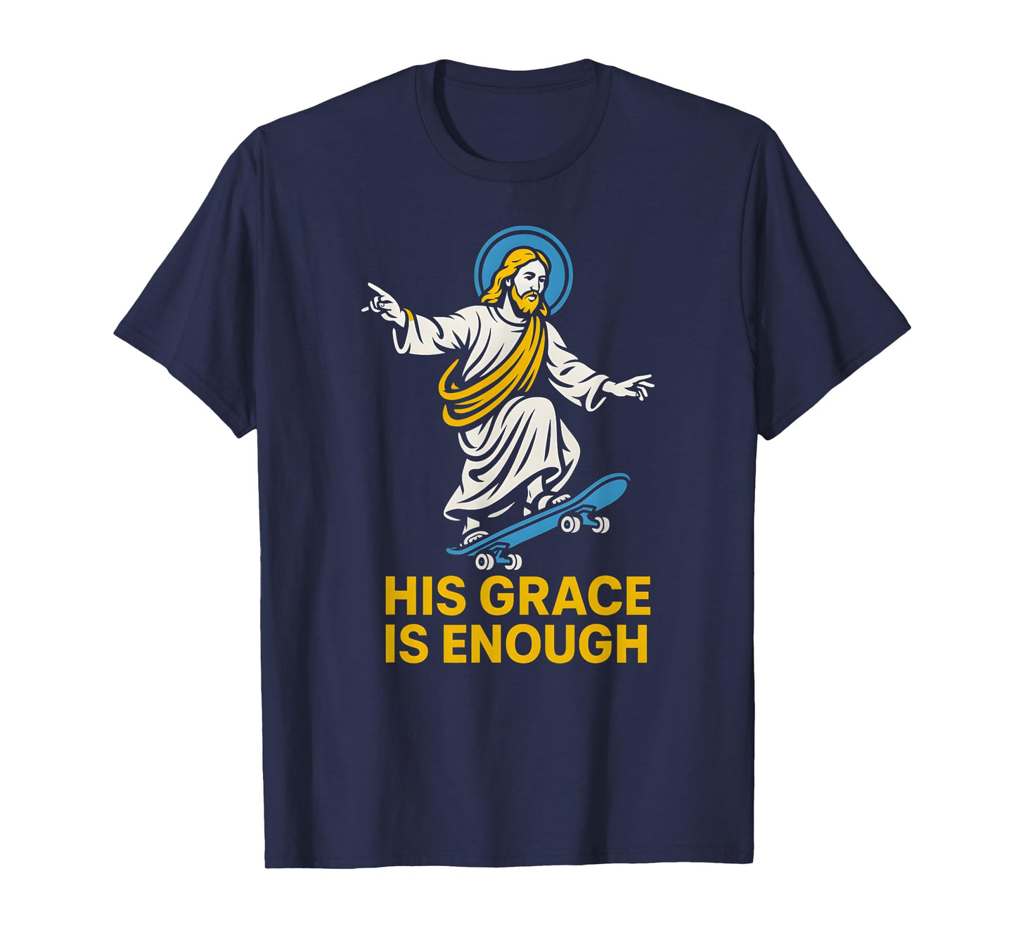 Christian Parody His Grace is Enough Retro Womens Faith T-Shirt