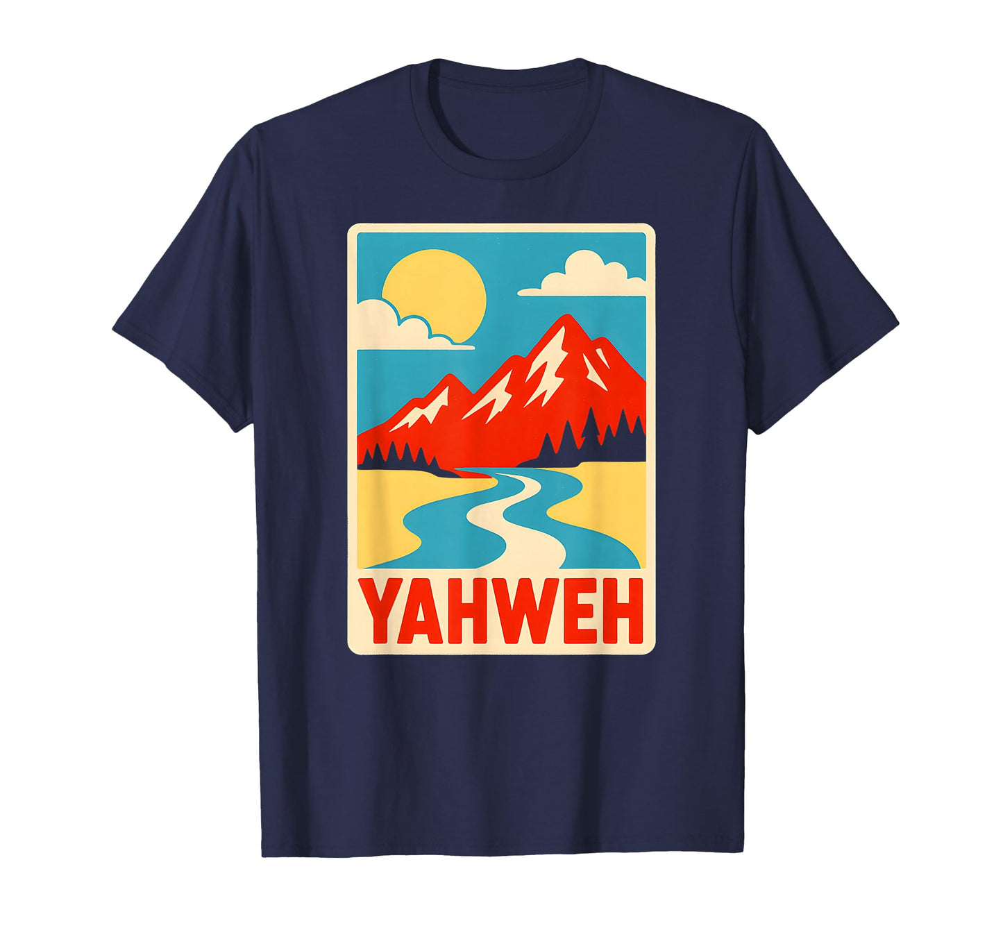 Faith Yahweh Vintage Mens Christian Religious T-Shirt