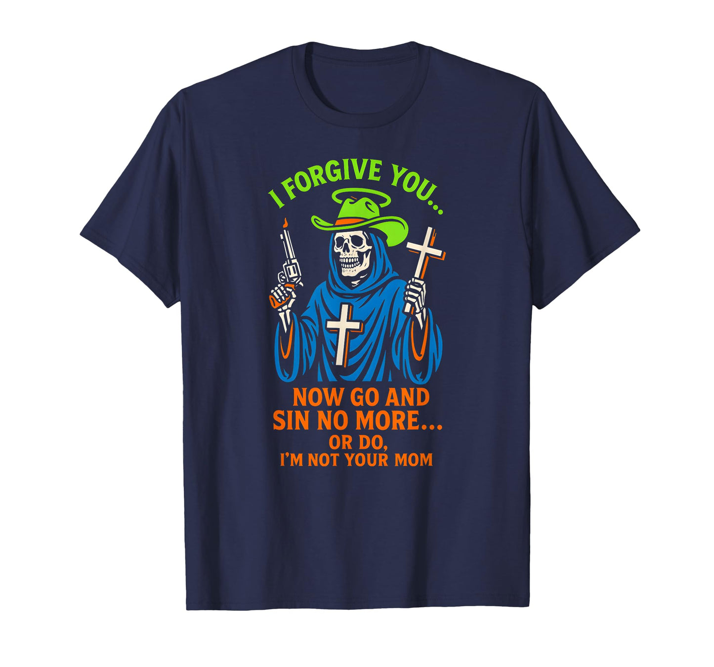 Christian Humor Sin No More Or Do Fun Womens Religious T-Shirt