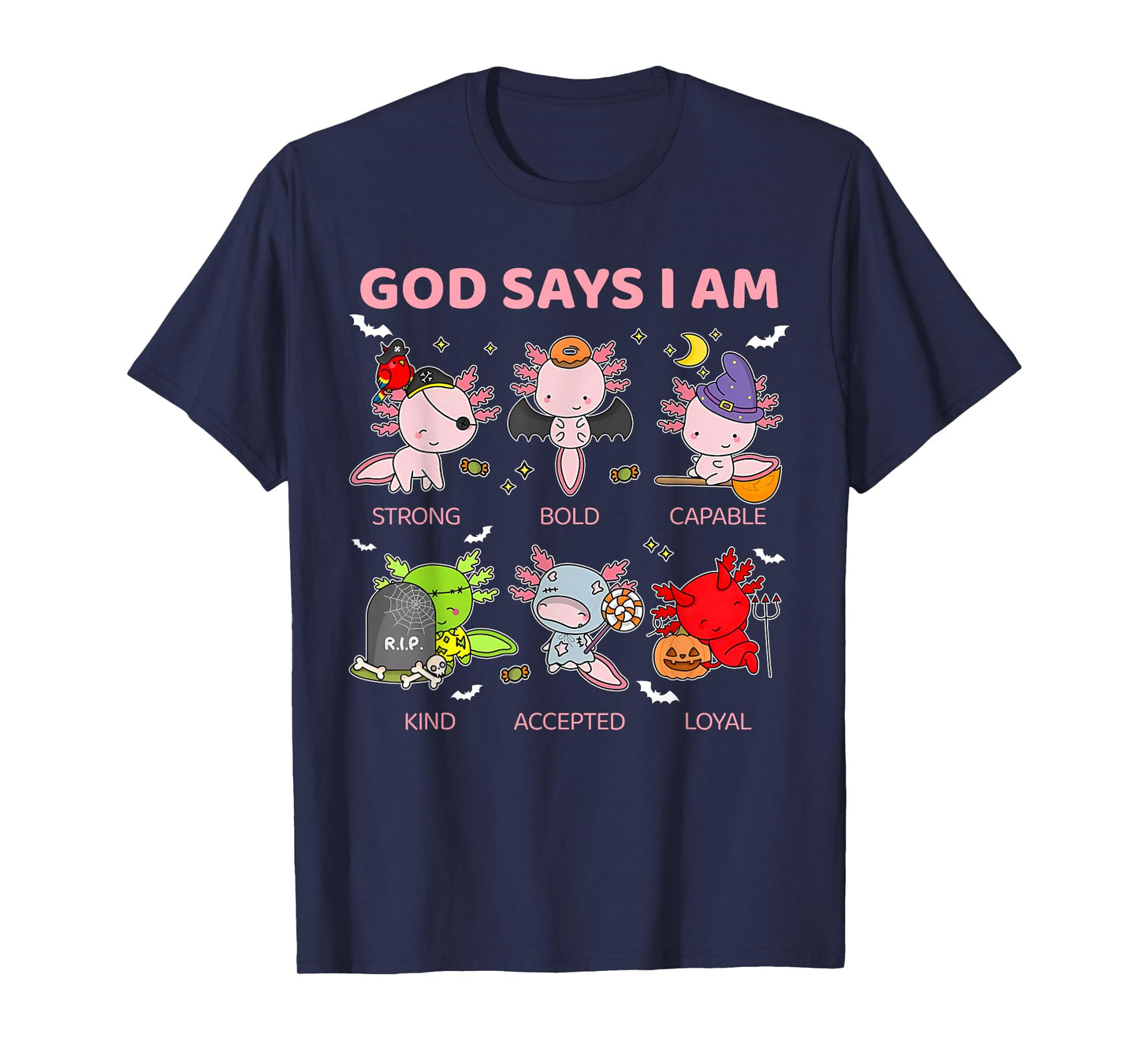 God Says I Am Axolotl Halloween Costume Boys Girls Youth T-Shirt