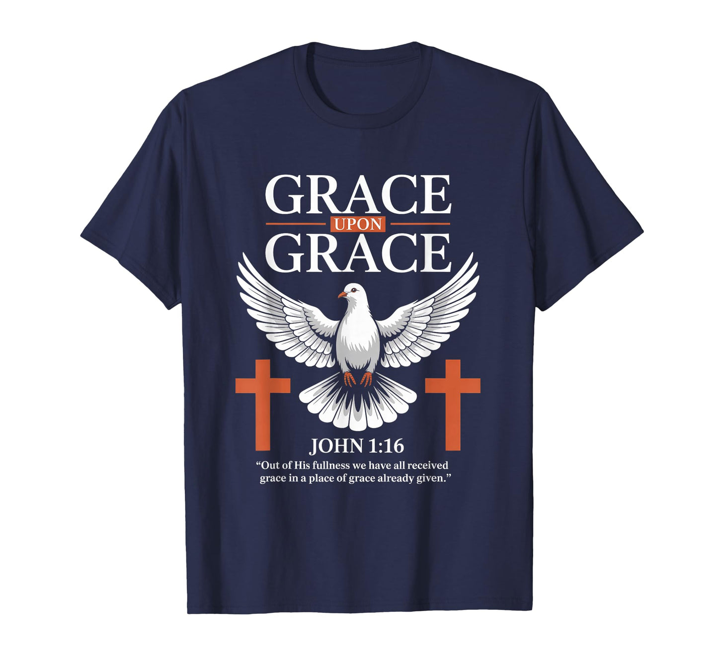 Grace Upon Grace Dove Christian Streetwear T-Shirt