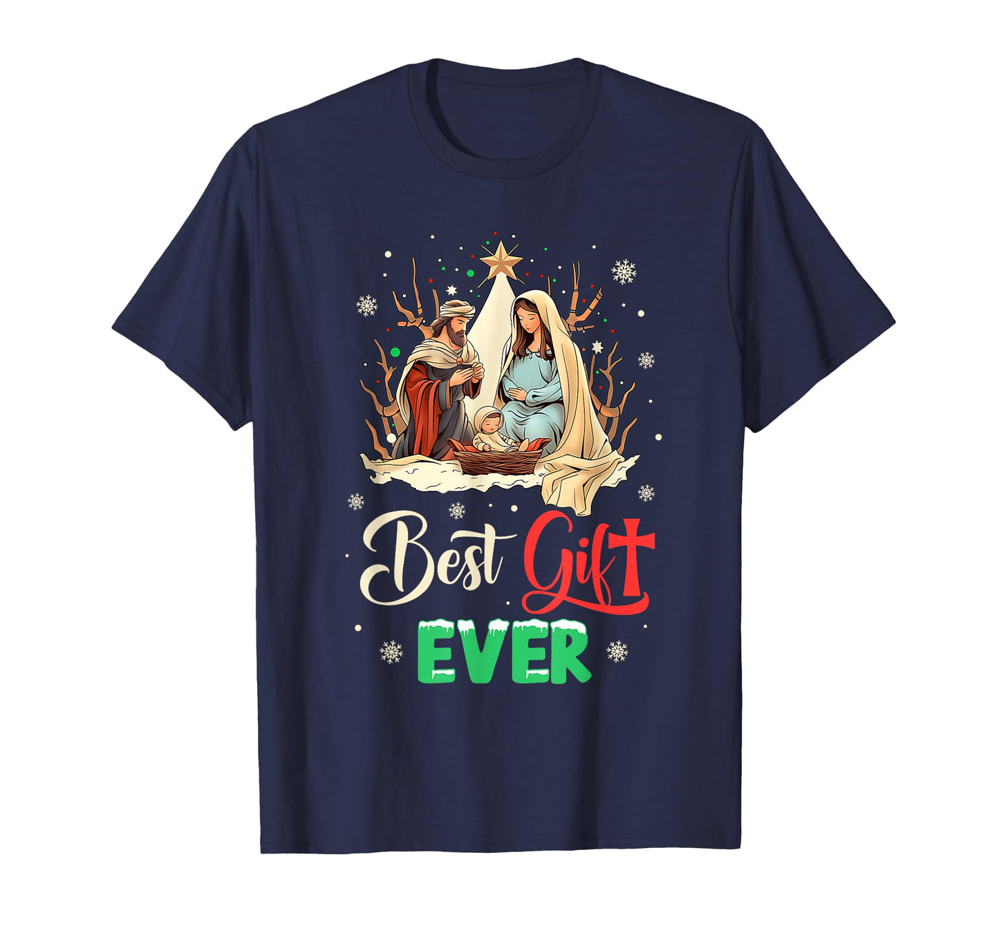 Best Ever Christmas Cool Jesus Nativity Scene Christian T-Shirt