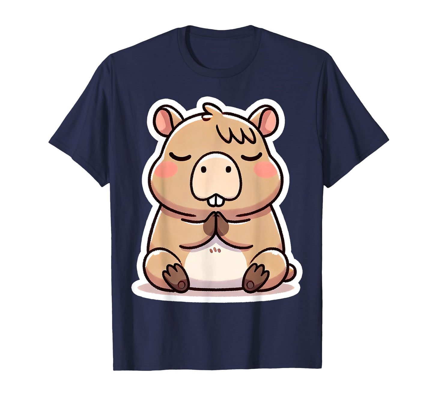 Capybara Praying to Jesus Christ Cute Christian Kid God Pray T-Shirt