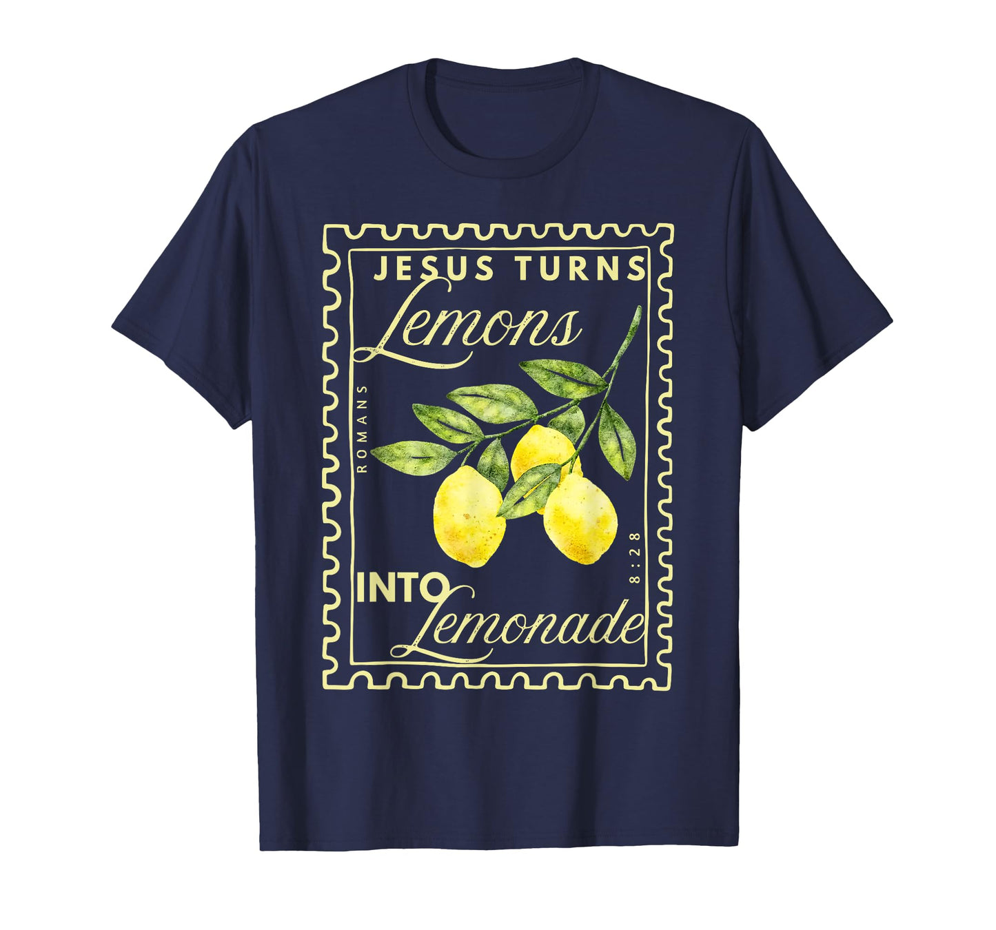 Retro Jesus Turns Lemons Into Lemonade Christian Bible Verse T-Shirt