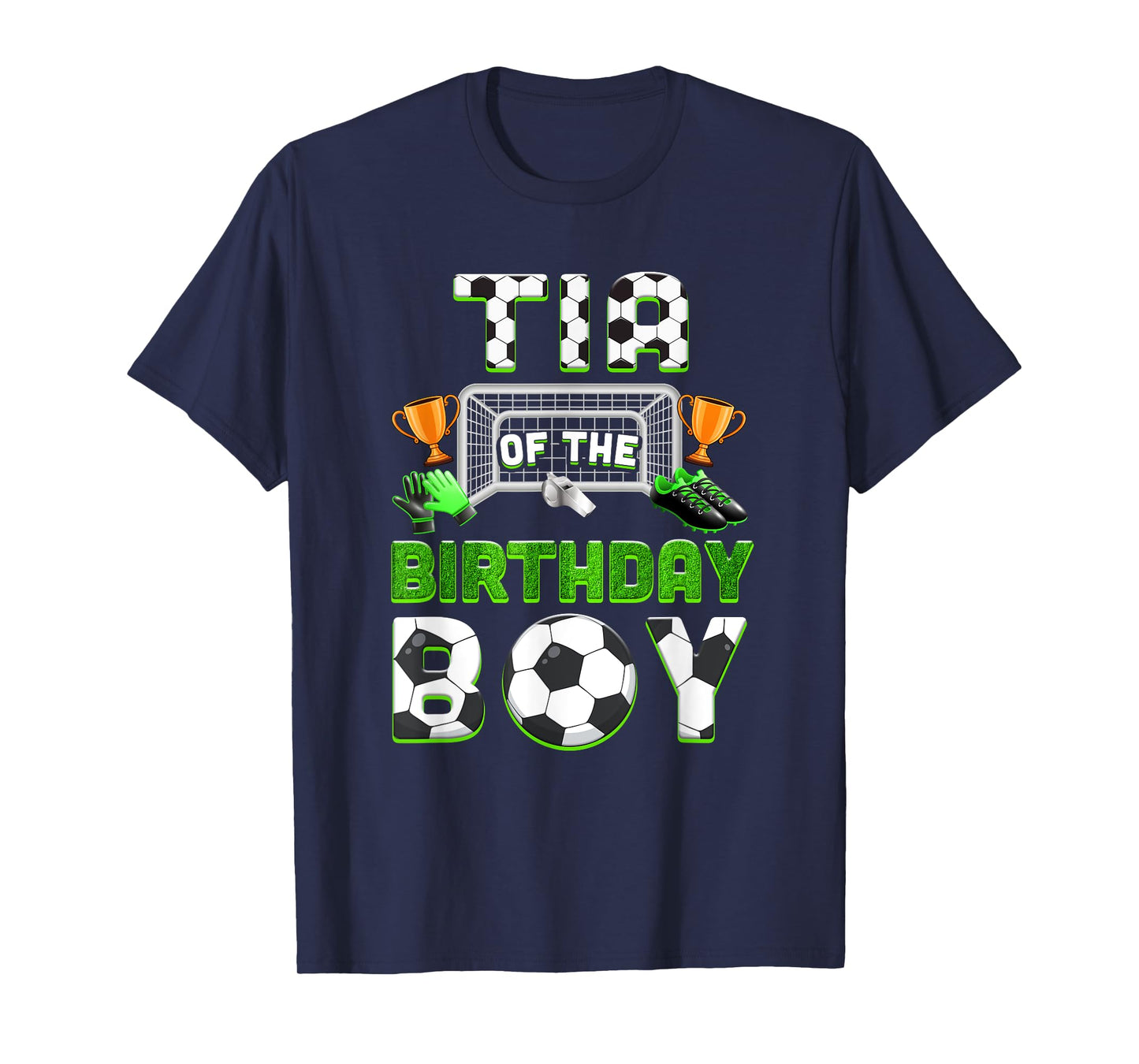 Tia Of The Birthday Boy Soccer Family Matching Party T-Shirt