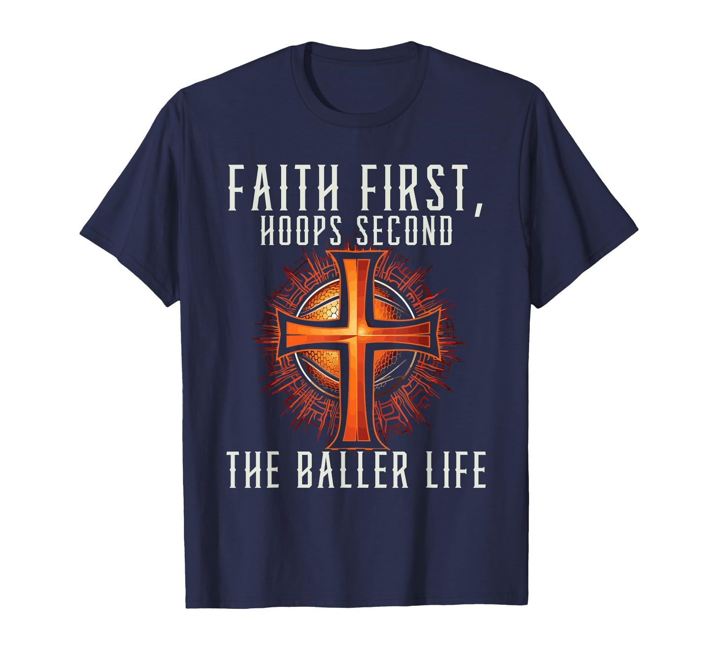 Basketball And Jesus Christ Christian Believer Hooper T-Shirt