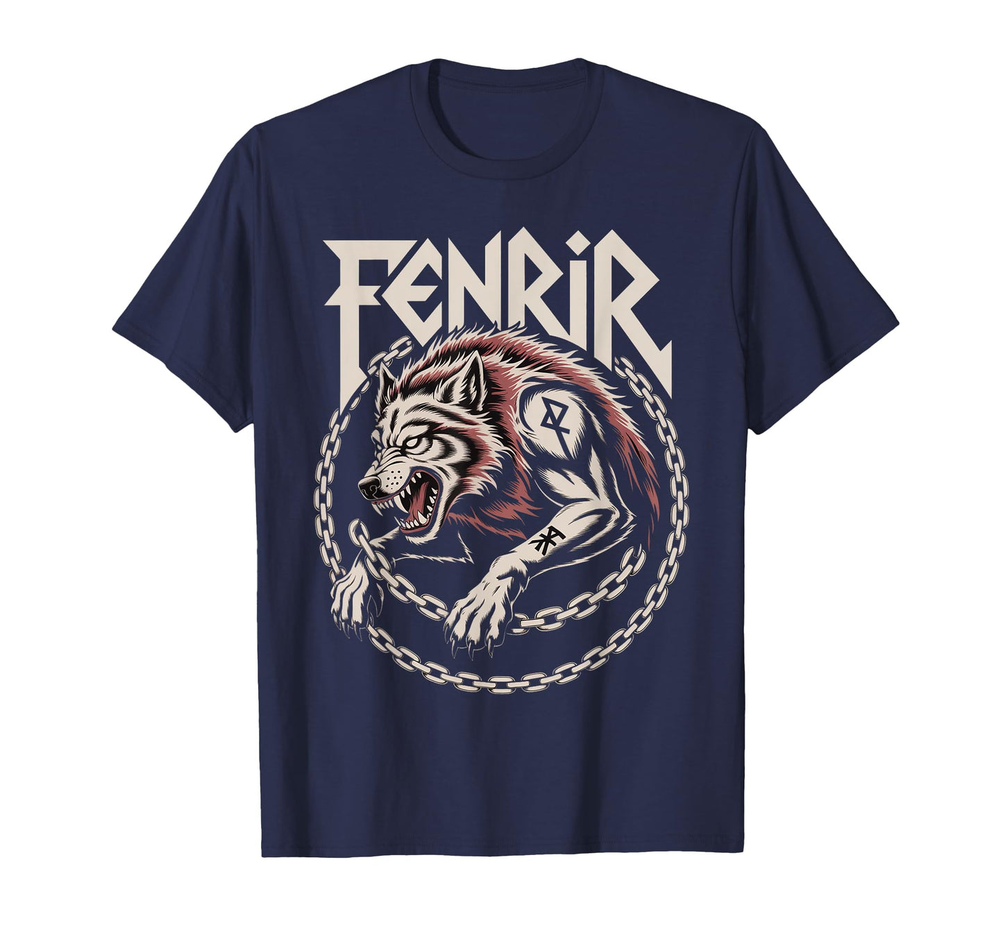 Fenrir Wolf Norse Mythology Pagan Nordic Wolf Viking Celtic T-Shirt