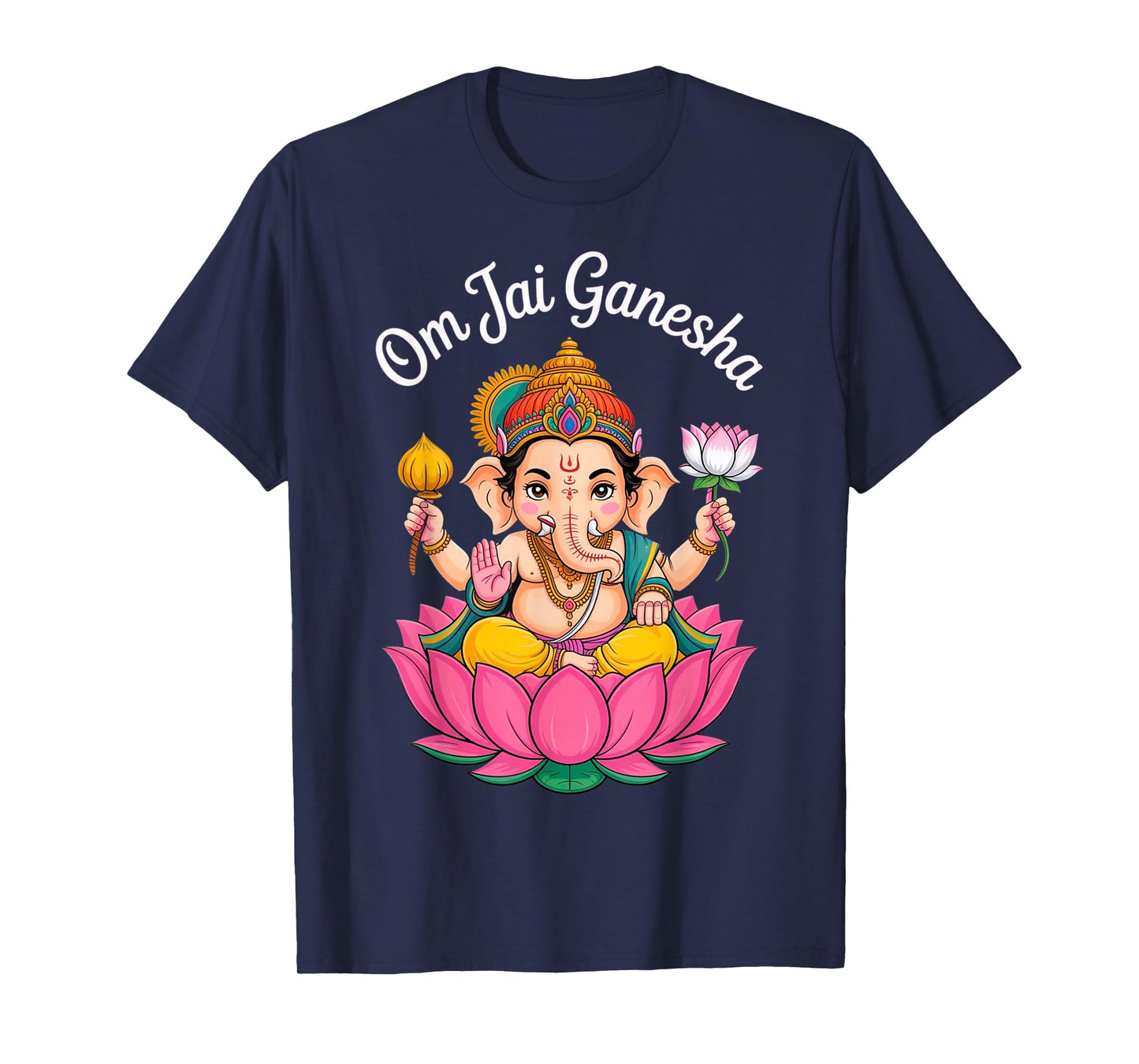 Hindu Ganesha Puja Elephant God India Meditation Yoga Murti T-Shirt