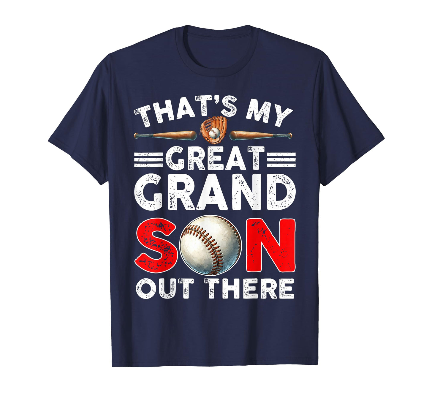 Vintage That's My Great Grandson Out There Baseball Womens T-Shirt