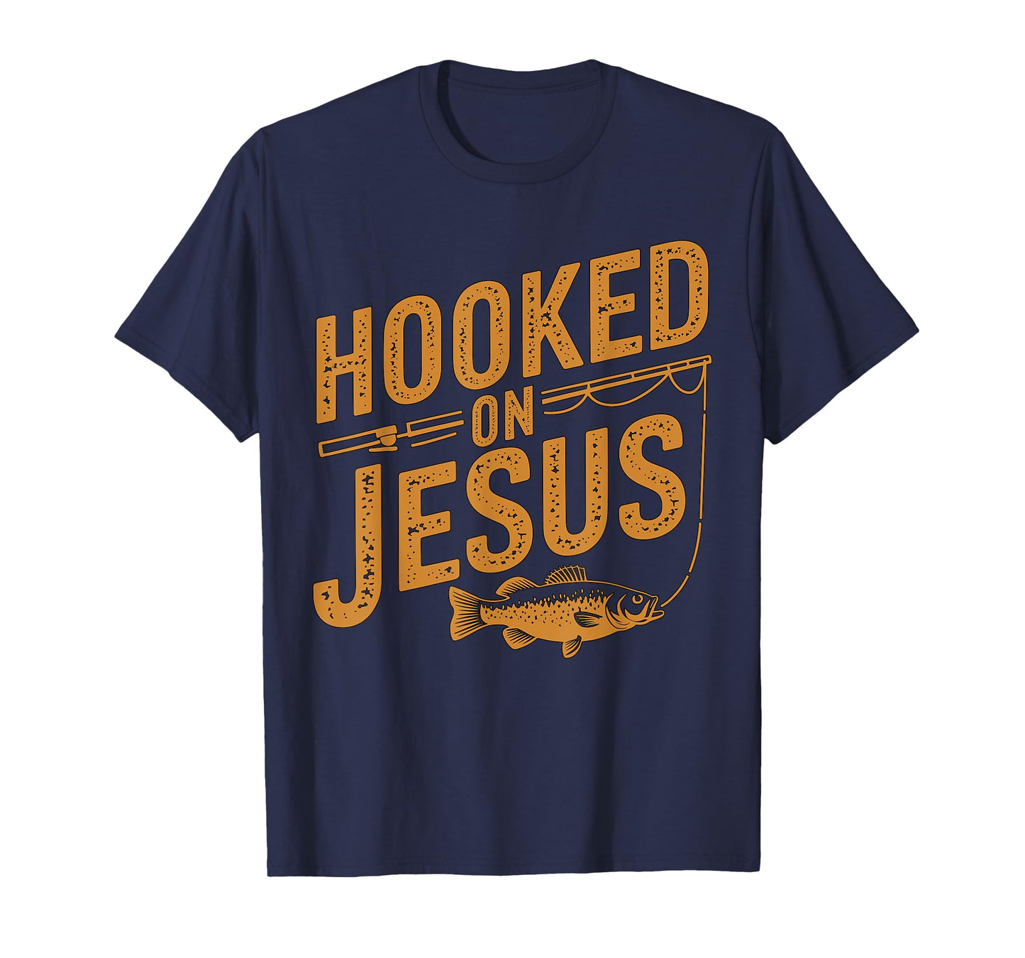 Hooked on Jesus Fishing Christian T-Shirt