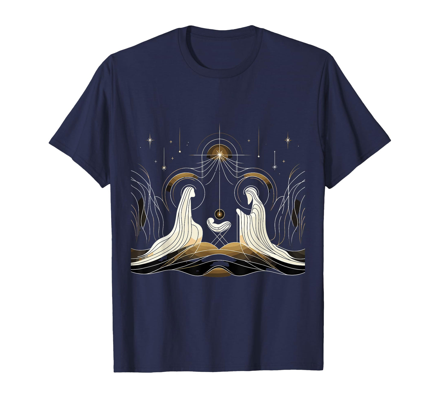Minimalist Nativity Scene - Christmas Art T-Shirt