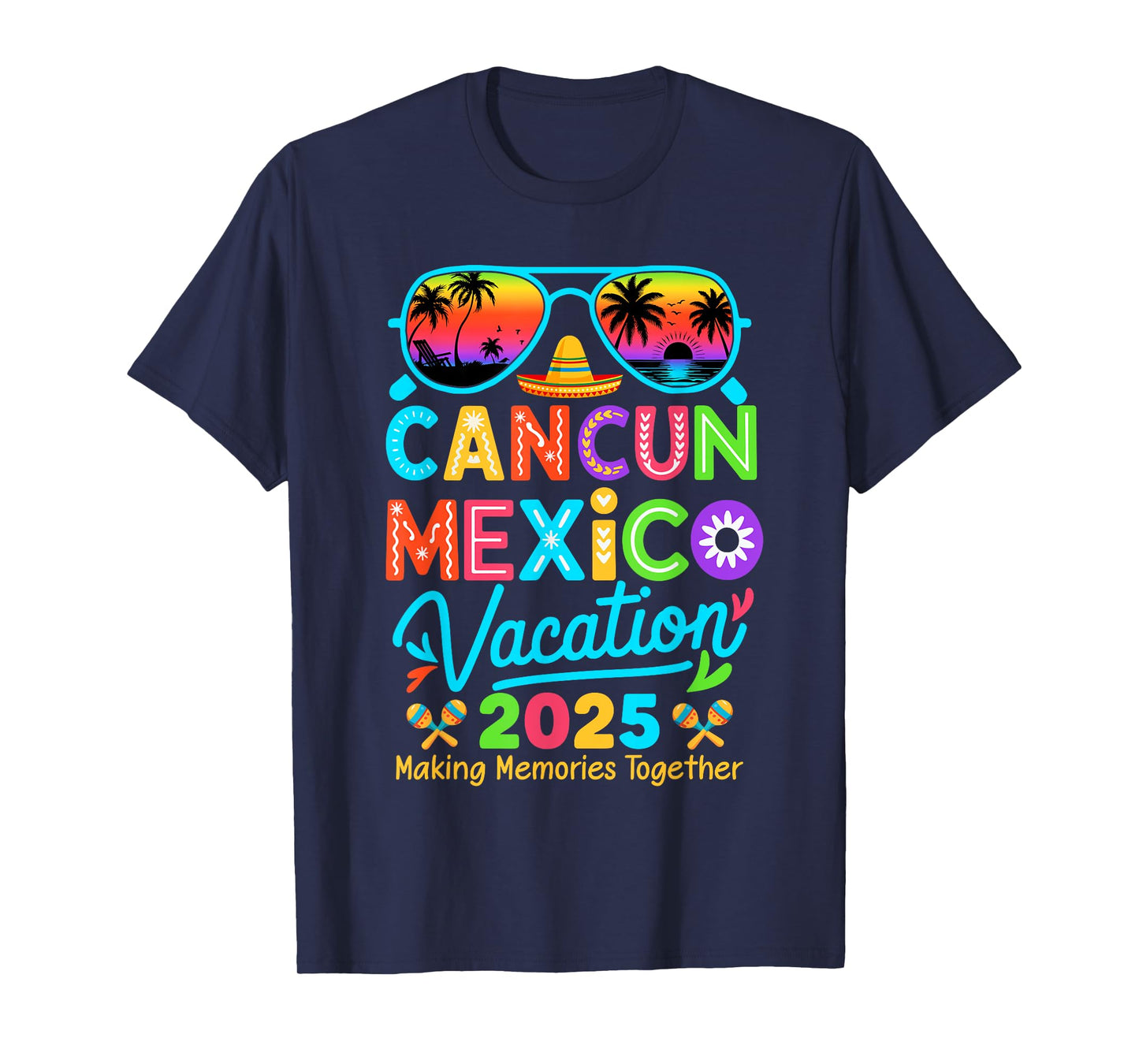 Cancun Mexico Vacation Beach 2025 Trip Matching Group Squad T-Shirt