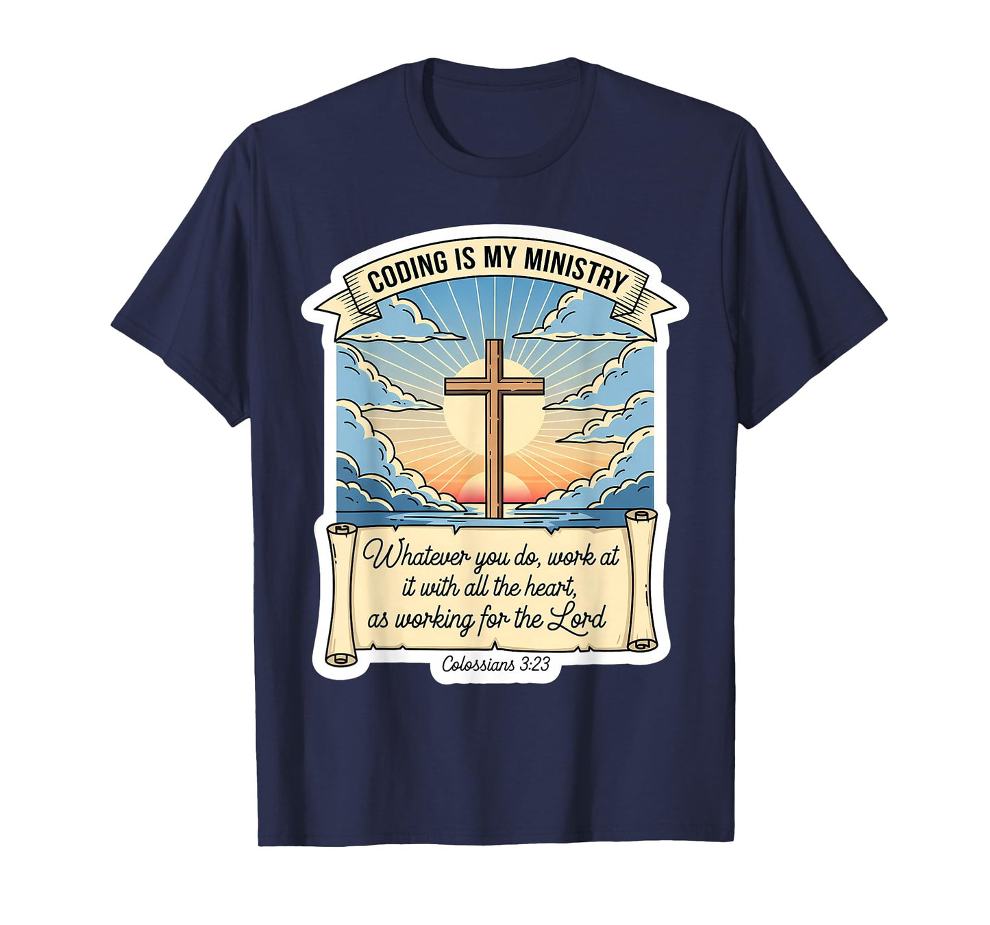 Christian Coder Coding is My Ministry Programmer Programming T-Shirt