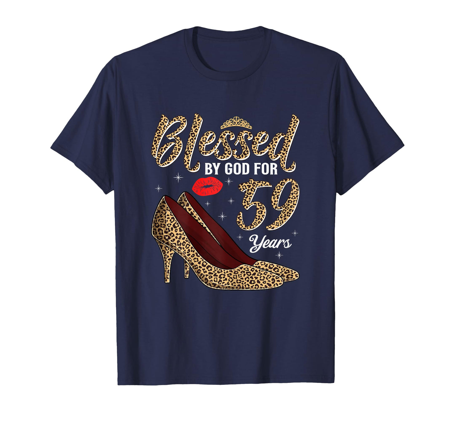 Blessed by God for 59 Years Old Ladies 59th Birthday T-Shirt
