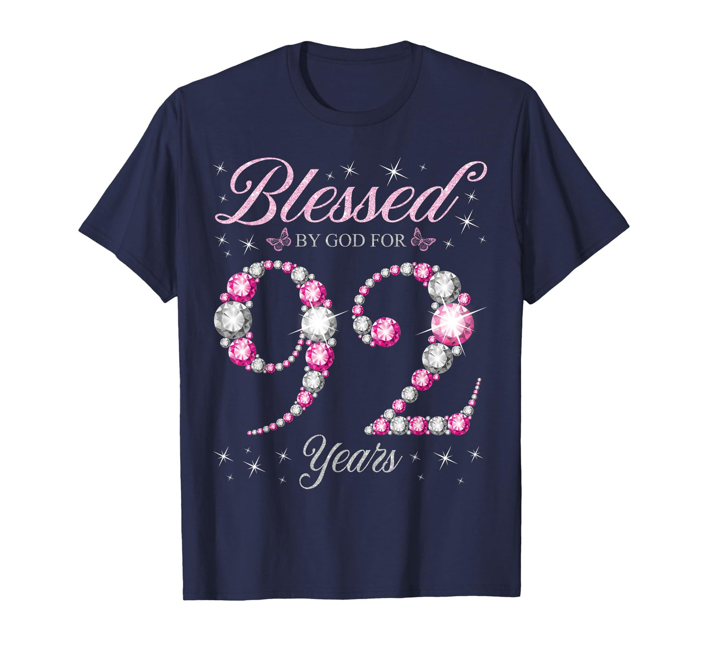 Blessed By God For 92 Years Old 92nd Birthday Party T-Shirt