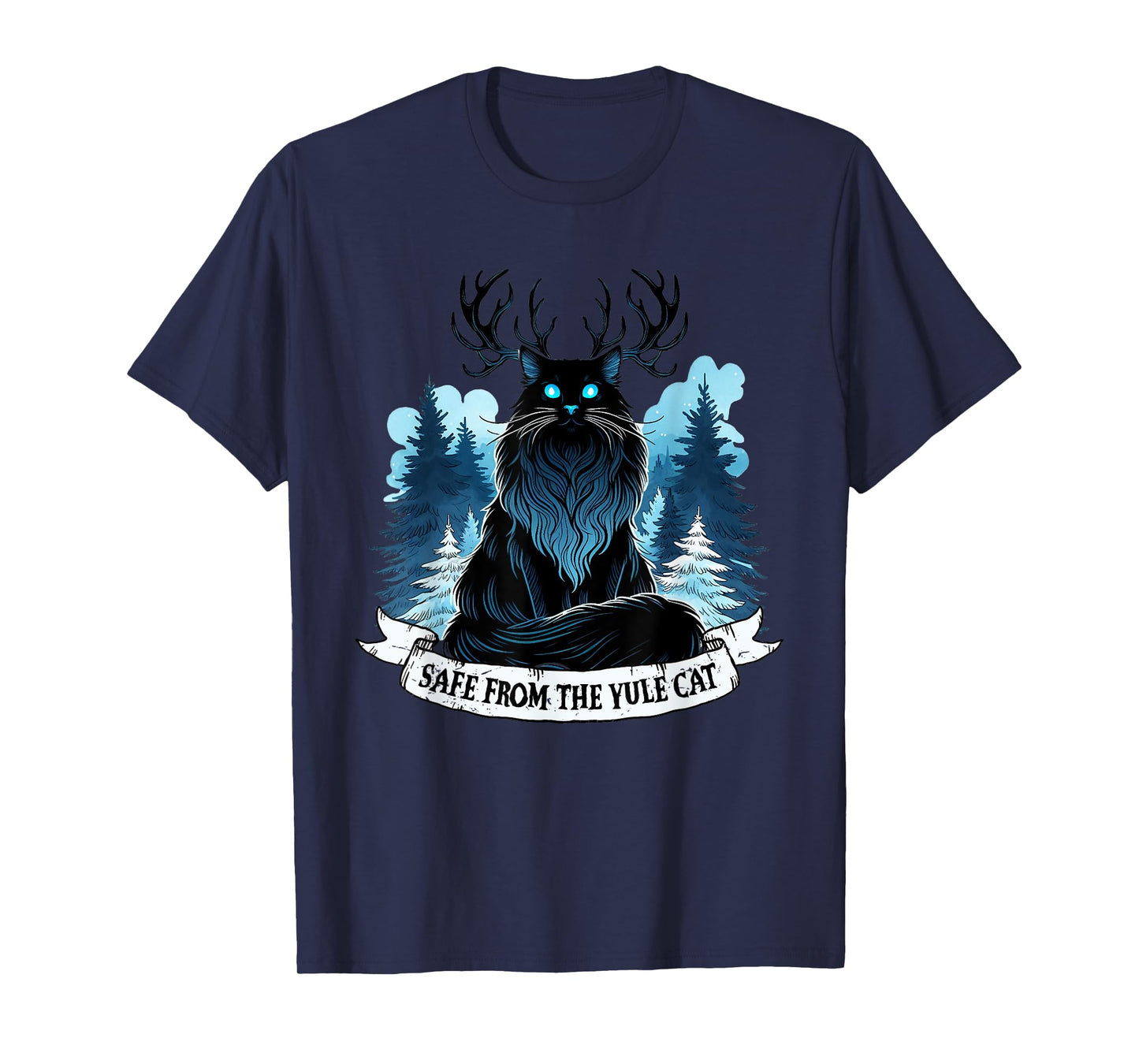 Safe from the Yule Cat Christmas Icelandic Iceland Folklore T-Shirt for Men Women Kids