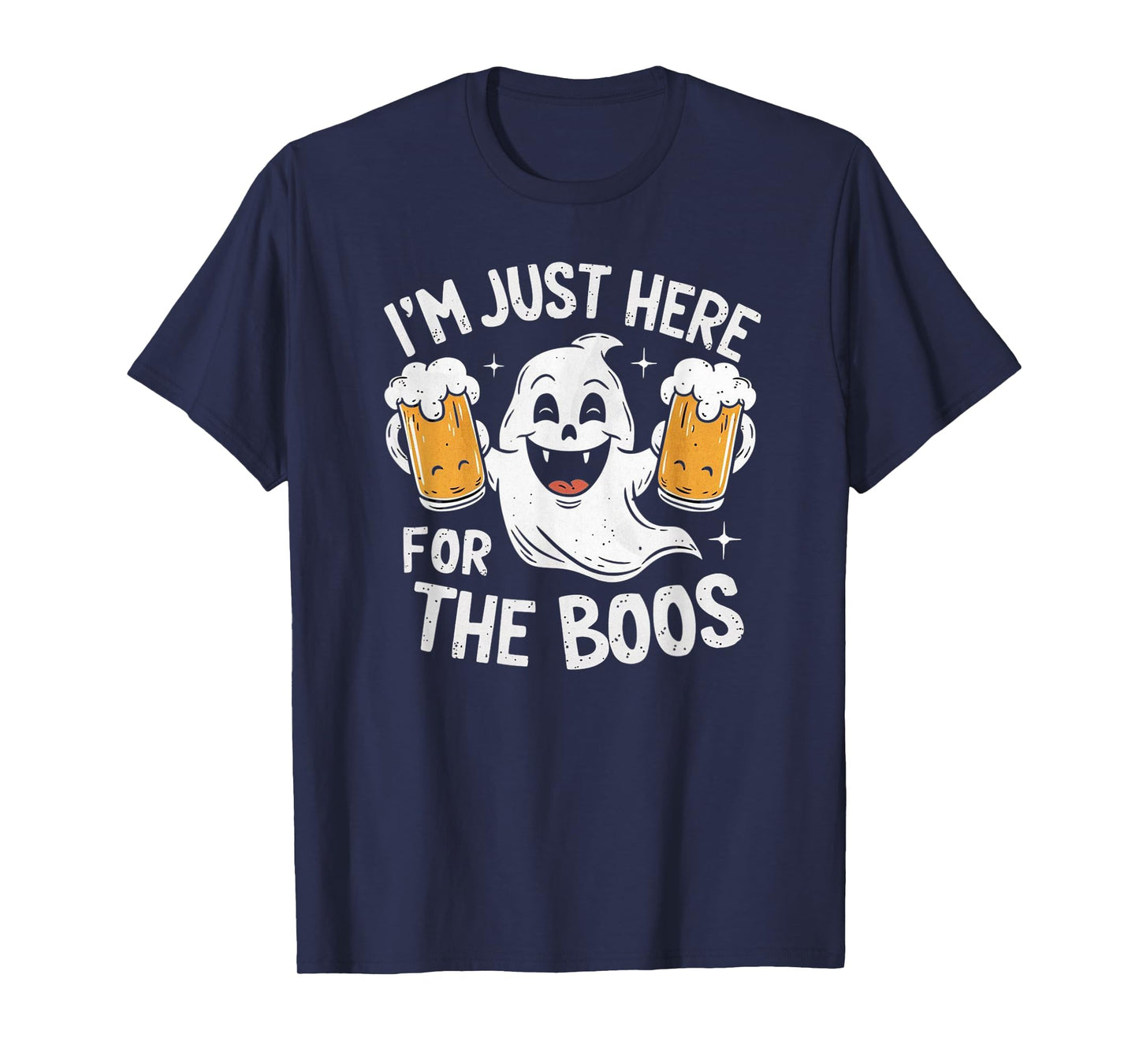 I'm Just Here For The Boos Funny Halloween Ghost T-Shirt
