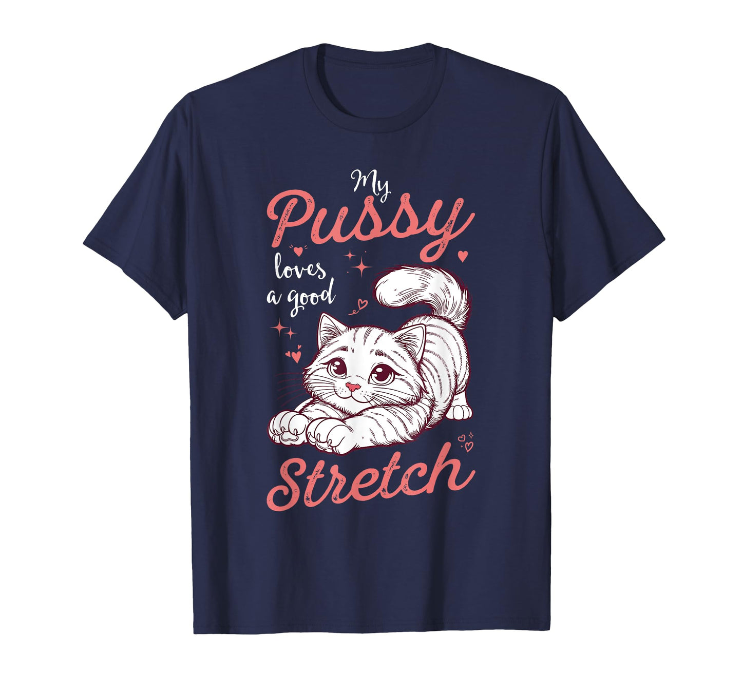 My Pussy Loves A Good Stretch Funny Inappropriate Womens T-Shirt