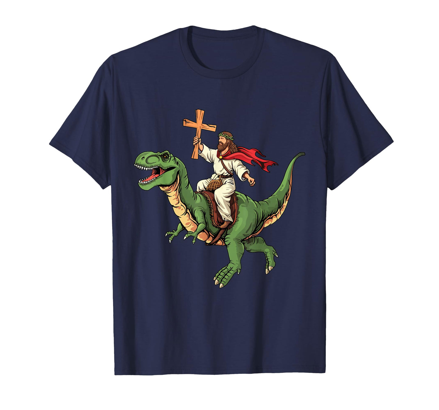 Jesus Riding Dinosaur T-Shirt