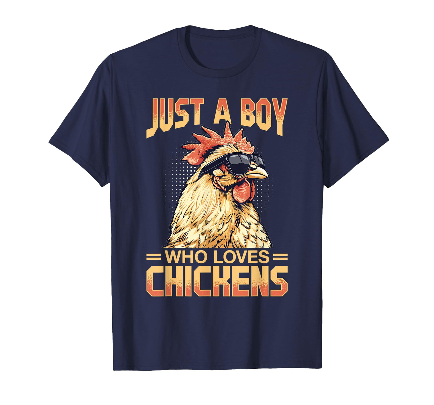 Funny Chicken Farm Animal Just A Boy Who Loves Chickens T-Shirt