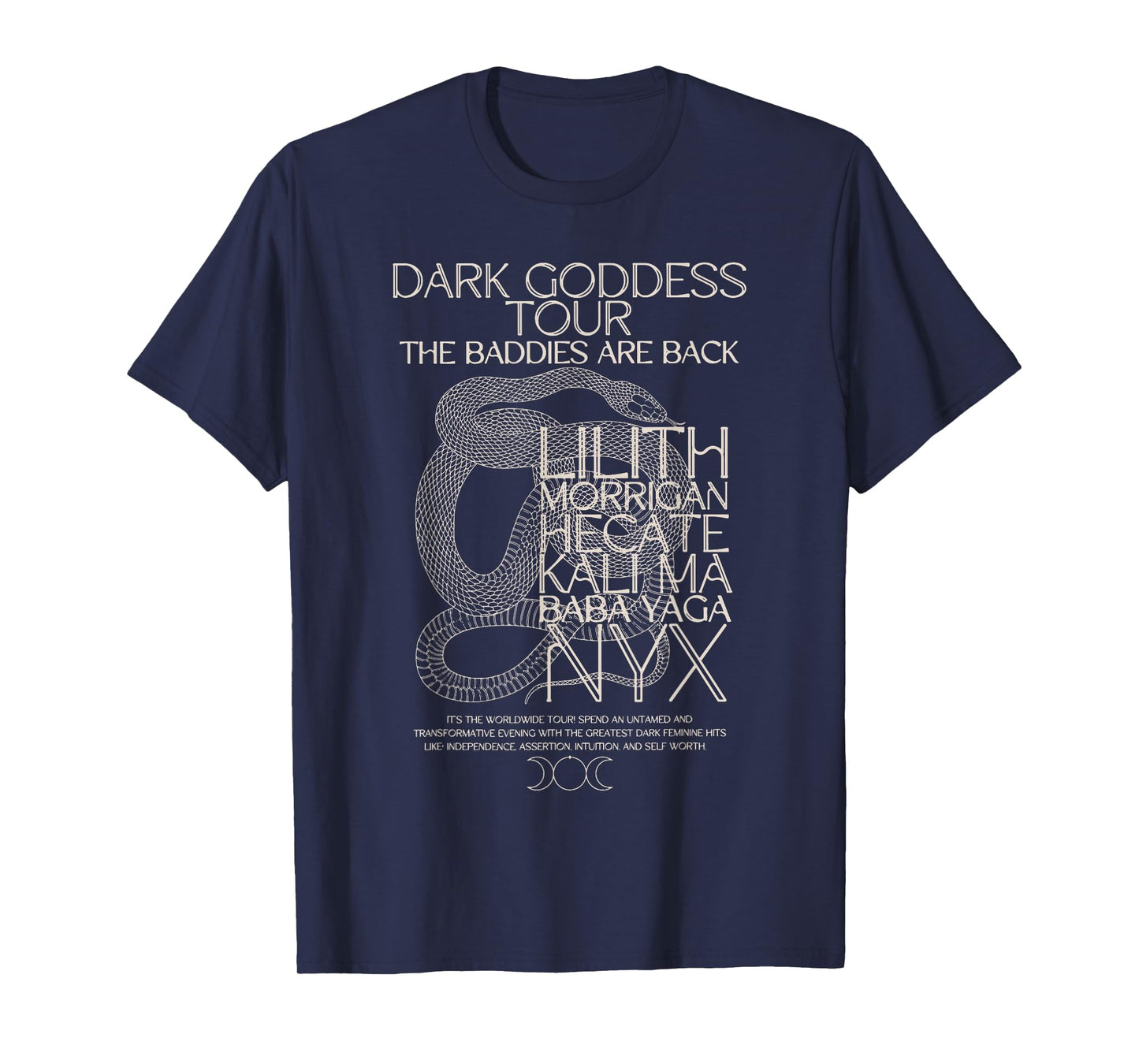 Dark Goddess Tour Nyx Lilith Hecate Morrigan Snake T-Shirt
