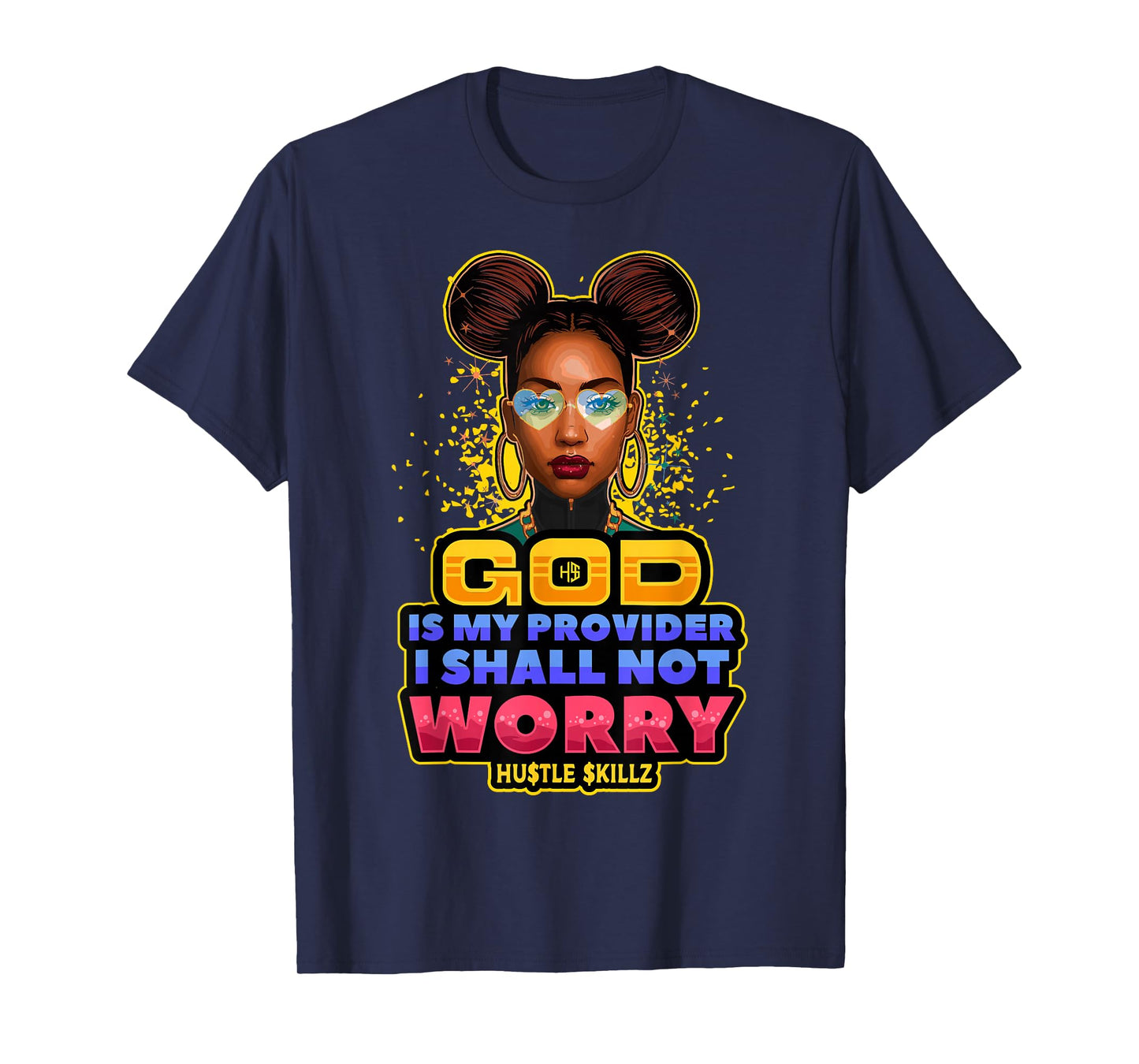 God is My Provider I Shall not Worry Melanin Queen Business T-Shirt