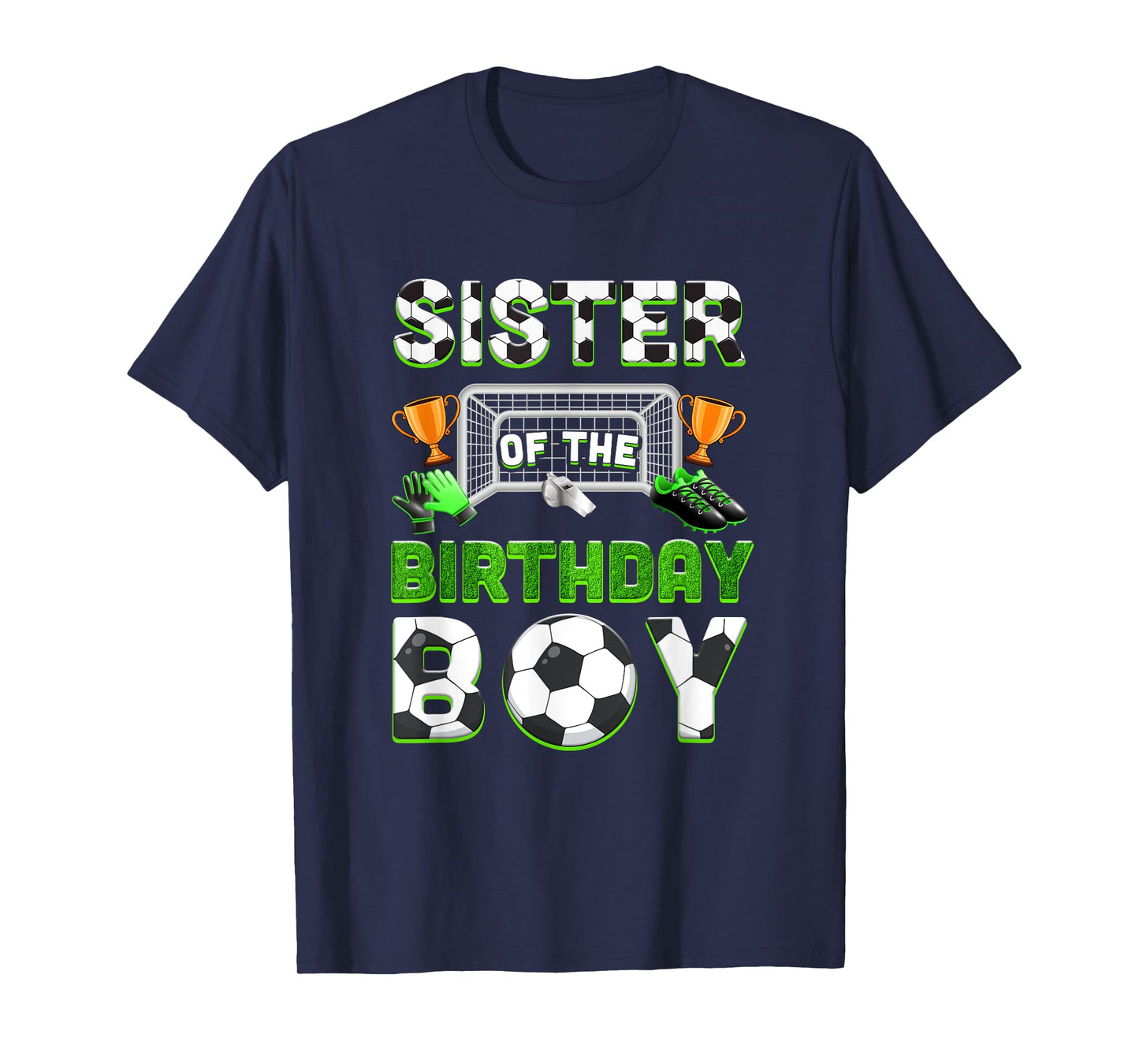 Sister Of The Birthday Boy Soccer Family Matching Party T-Shirt