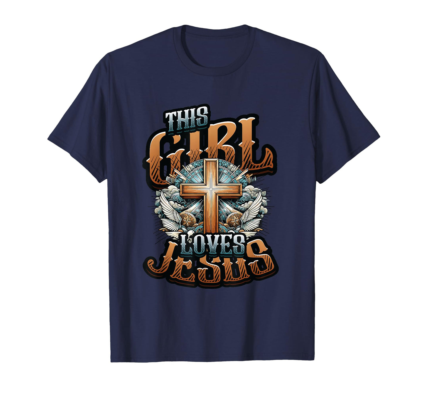 This Girl Loves Jesus - Christian Girls Jesus T-Shirt