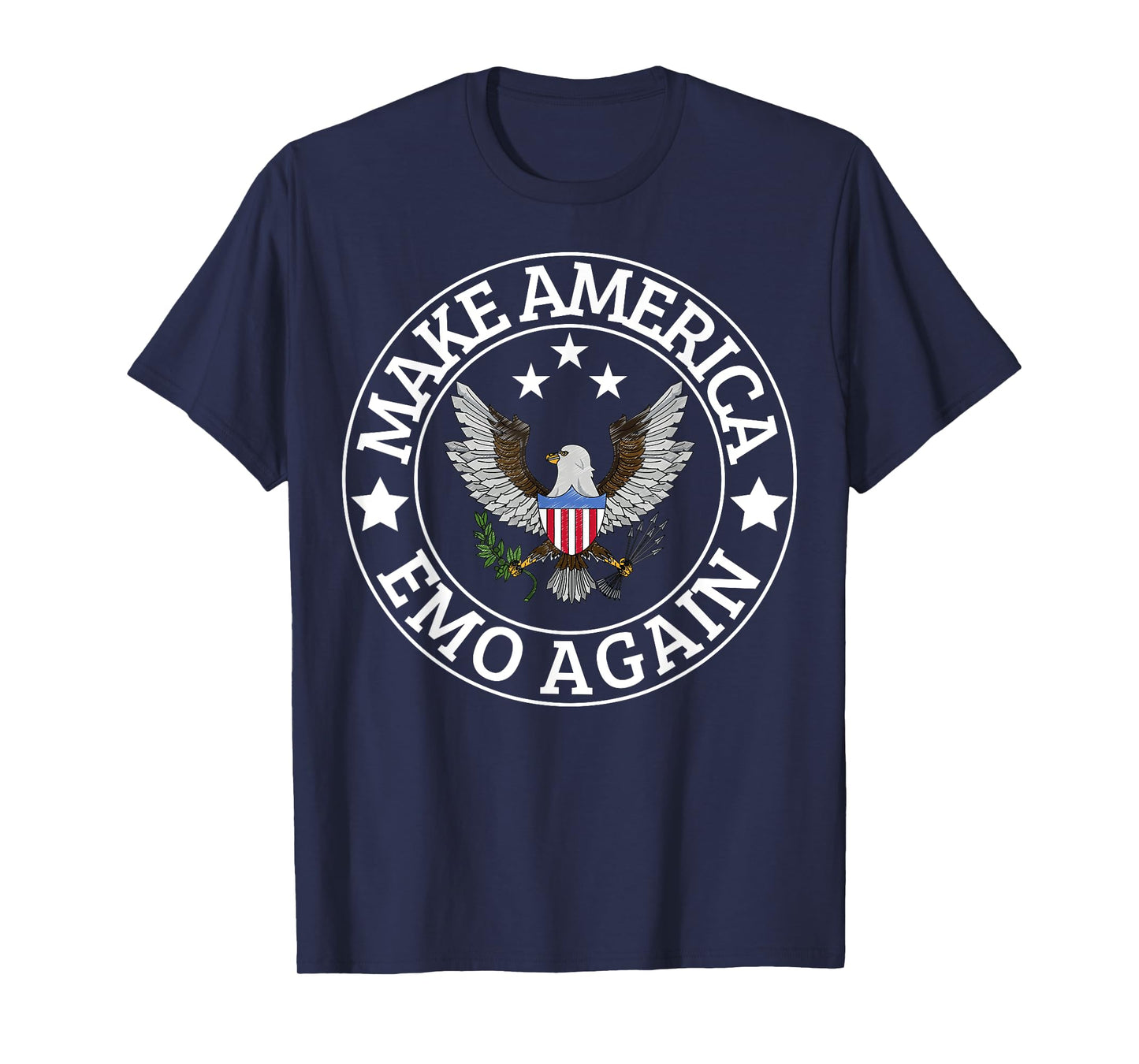 MAKE AMERICA EMO AGAIN Funny Goth US Saying T-Shirt