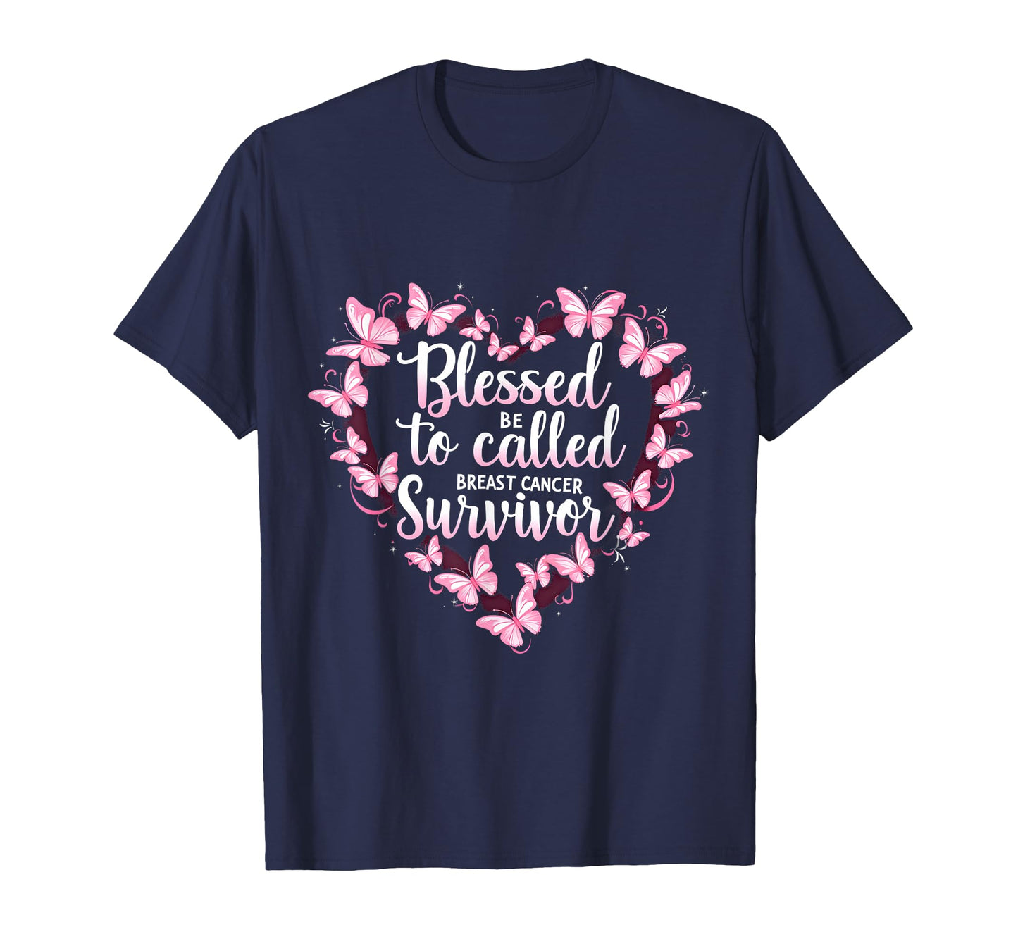 Blessed Breast Cancer Survivor Awareness Christian Women T-Shirt
