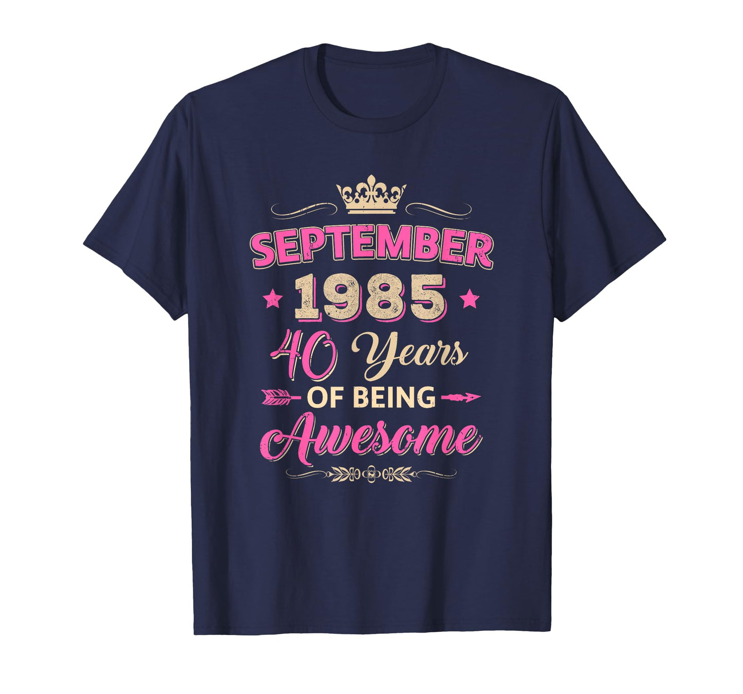 September 1985 40 Years of Being Awesome Retro 40Th Birthday T-Shirt