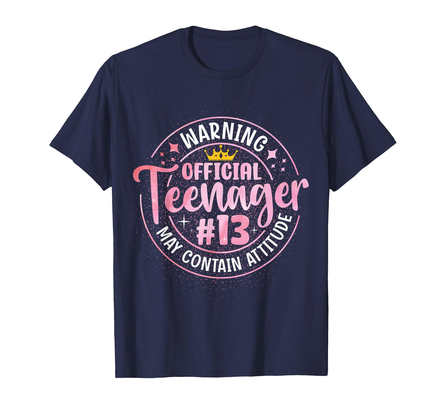 13th Birthday Girl Official Teenager 13 Year Old Birthday T-Shirt - T-Shirt | Navy