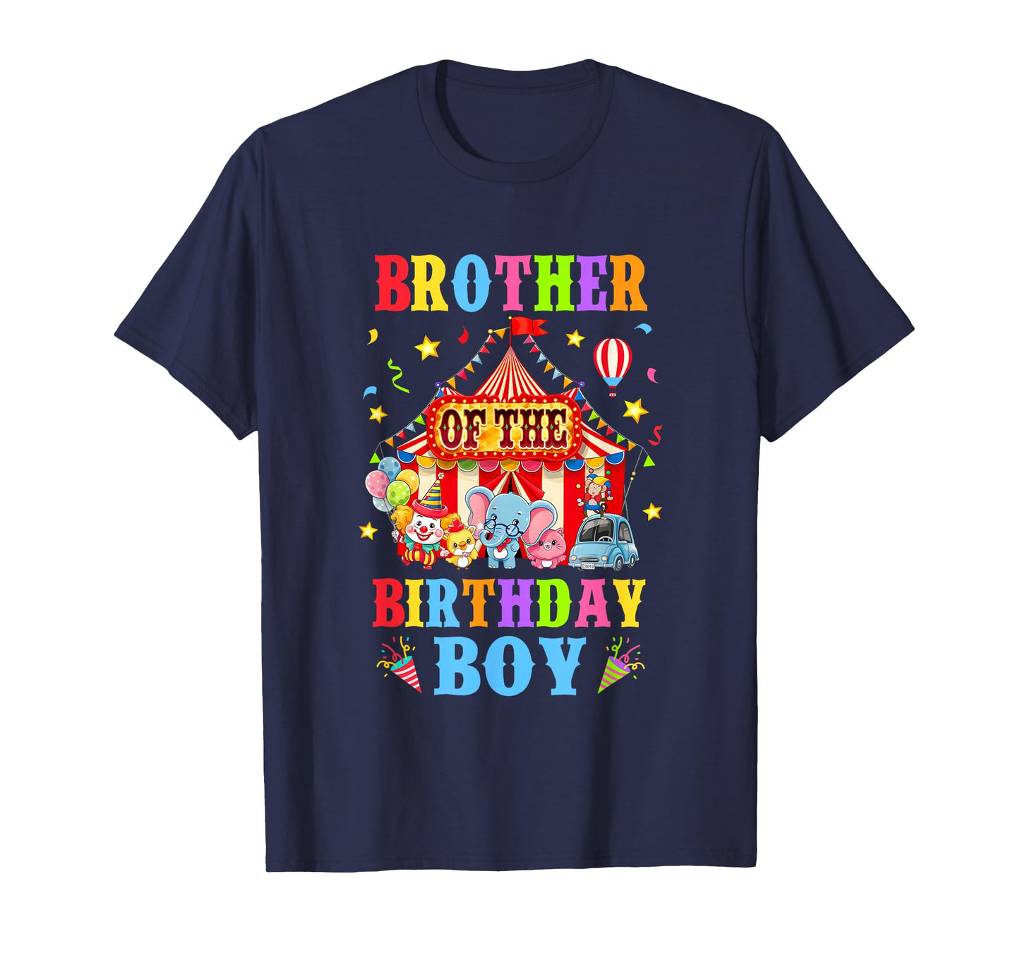 Brother Of The Birthday For Boy Circus Carnival Theme Party T-Shirt