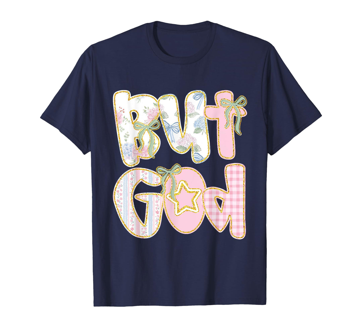 Floral But God Coquette Bow Jesus Bible Verse Faith-Based T-Shirt