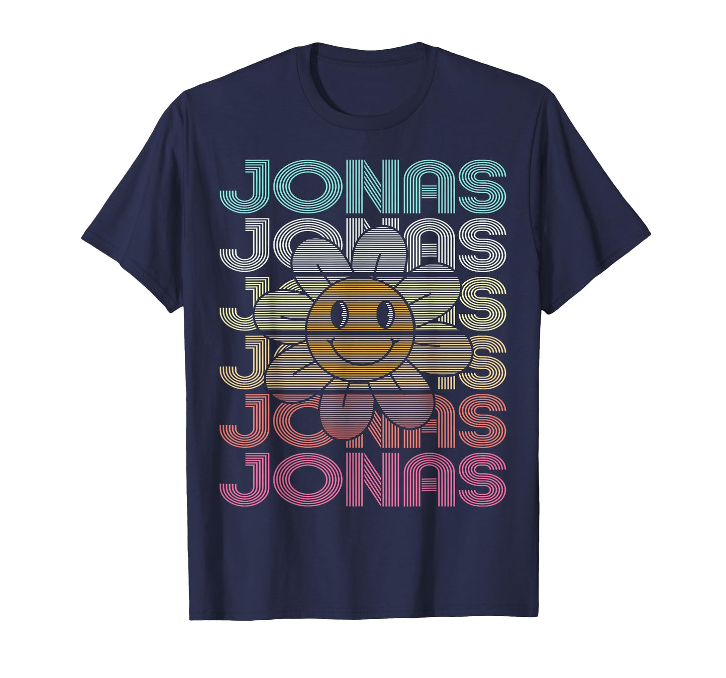Retro Jonas Frist Name I Love Jonas 80's Vintage T-Shirt