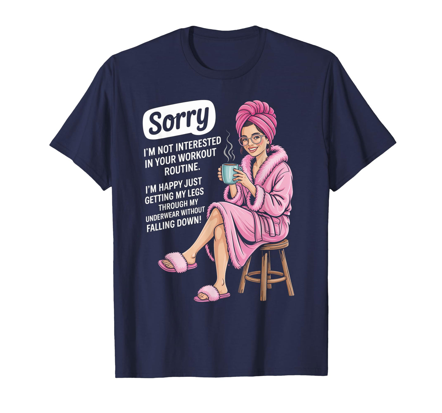 Funny Saying Elderly Woman Morning Coffee Humor Mother Joke T-Shirt