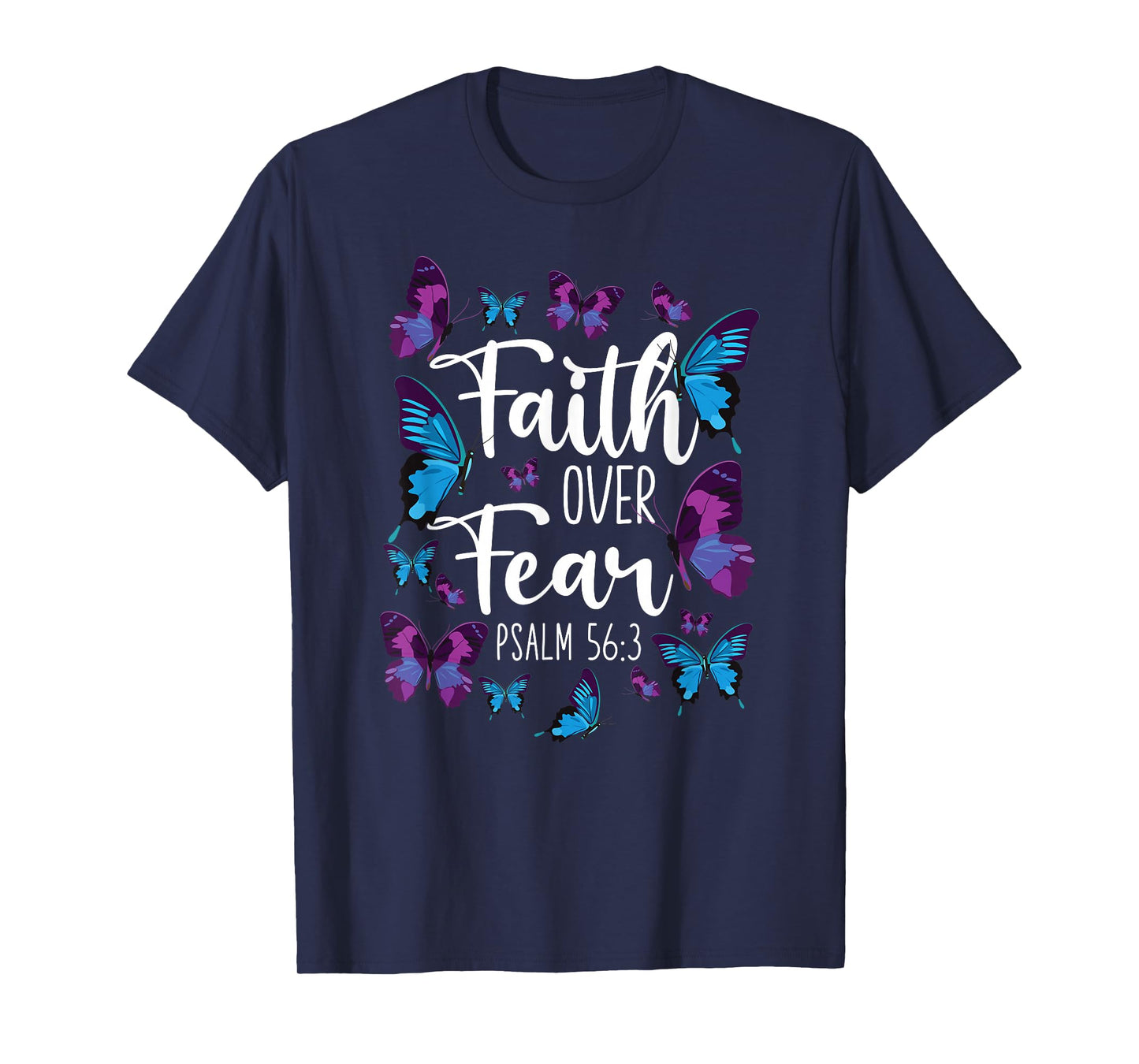 Christian Bible Verse Quote Butterfly Psalm 56:3 T-Shirt