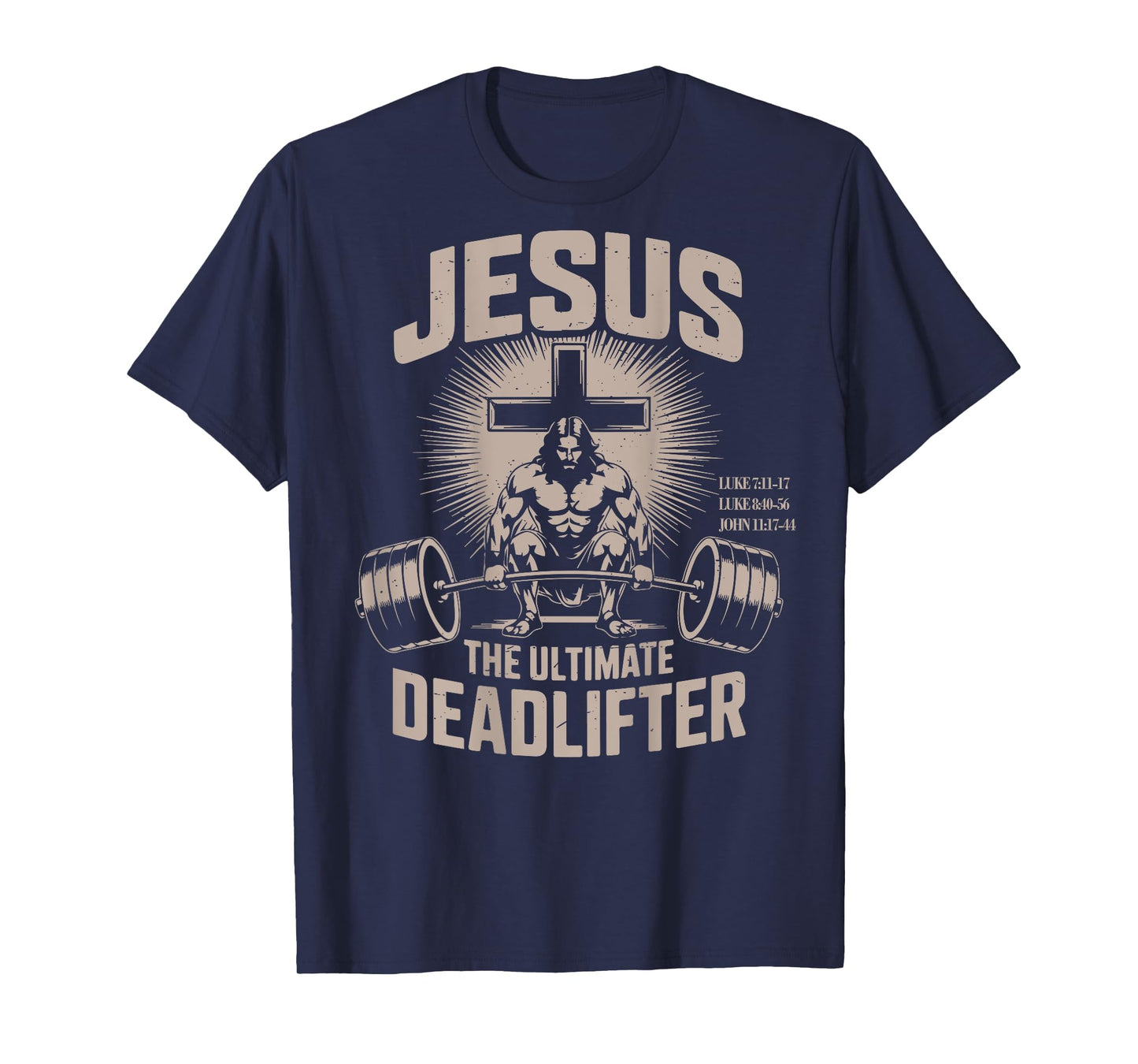 Jesus The Ultimate Deadlifter Muscle Kid Funny Christian Gym T-Shirt