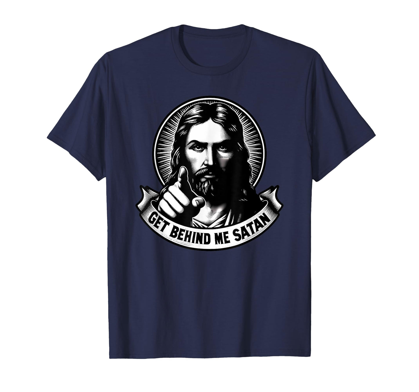 Vintage Matthew 1623 Get Behind Me Satan Jesus Meme T-Shirt