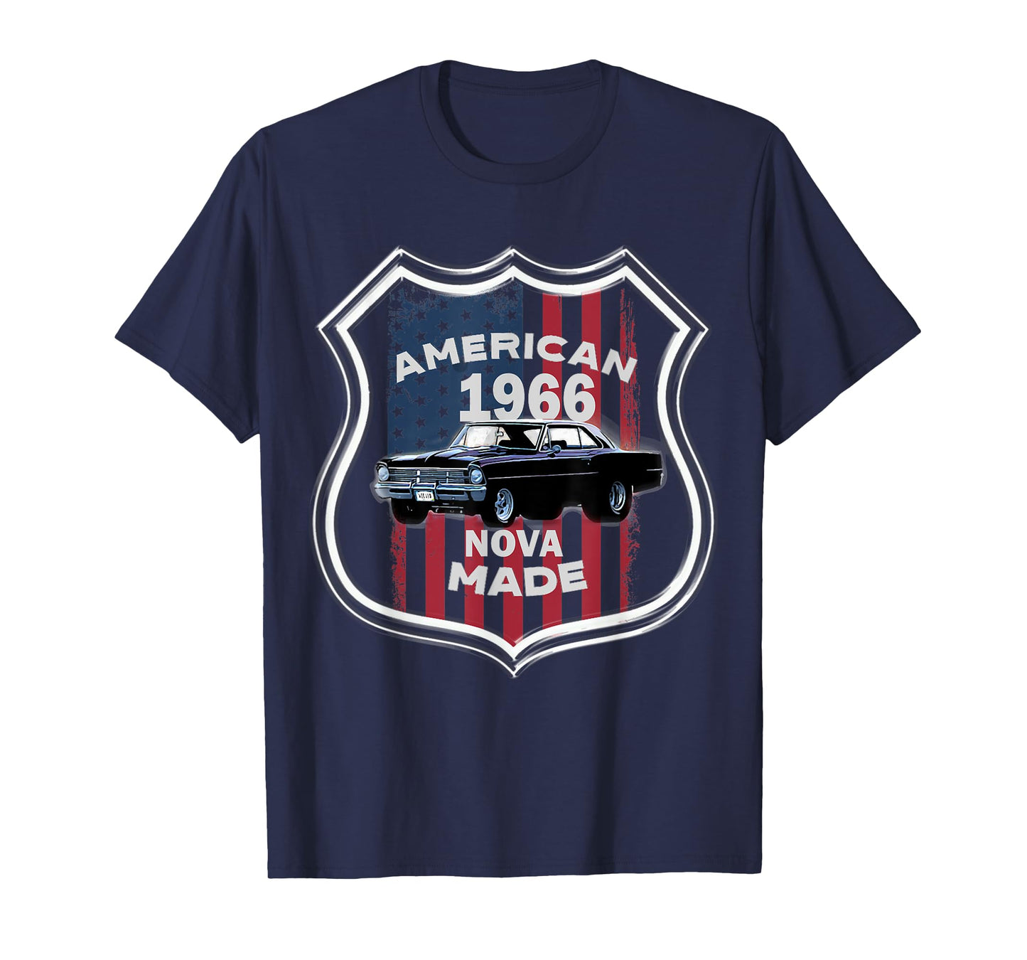 1966 66 Chevys Nova 2 Classic Car Old School Muscle Car T-Shirt