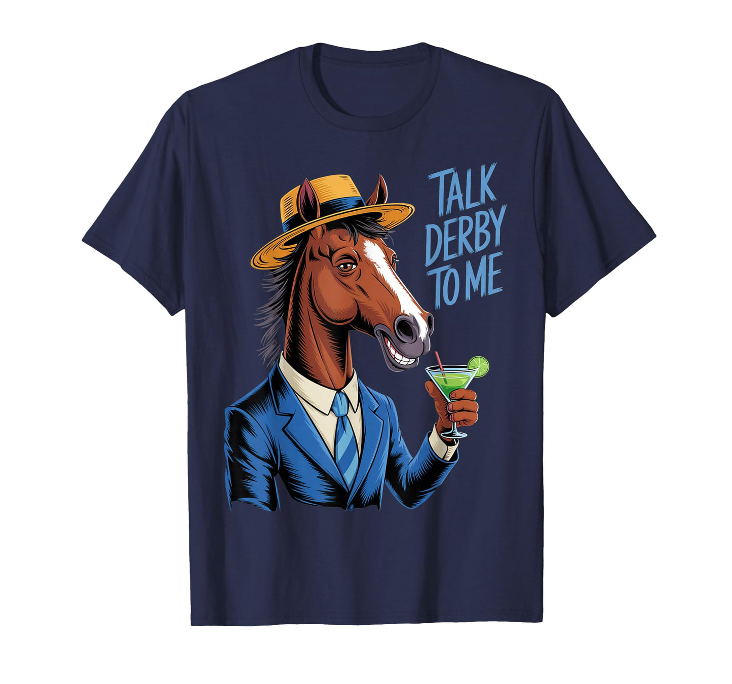 Men Talk Derby To Me Horse Racing Fan Funny Horse T-Shirt