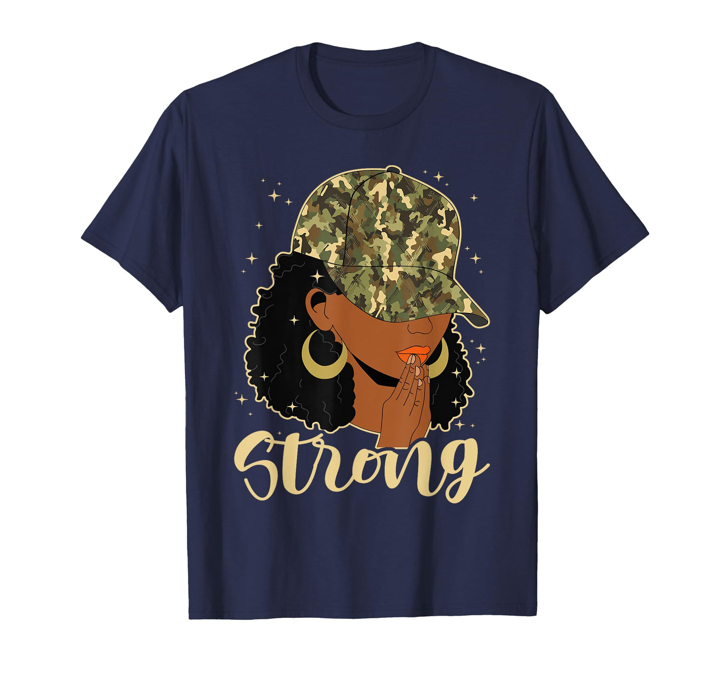Strong Black Woman Praying Afro African American Christian T-Shirt