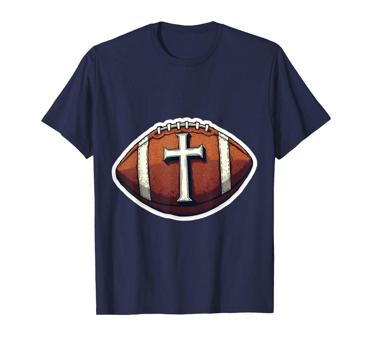 Christian Football Player Coach Fan Cross Jesus Christ God T-Shirt