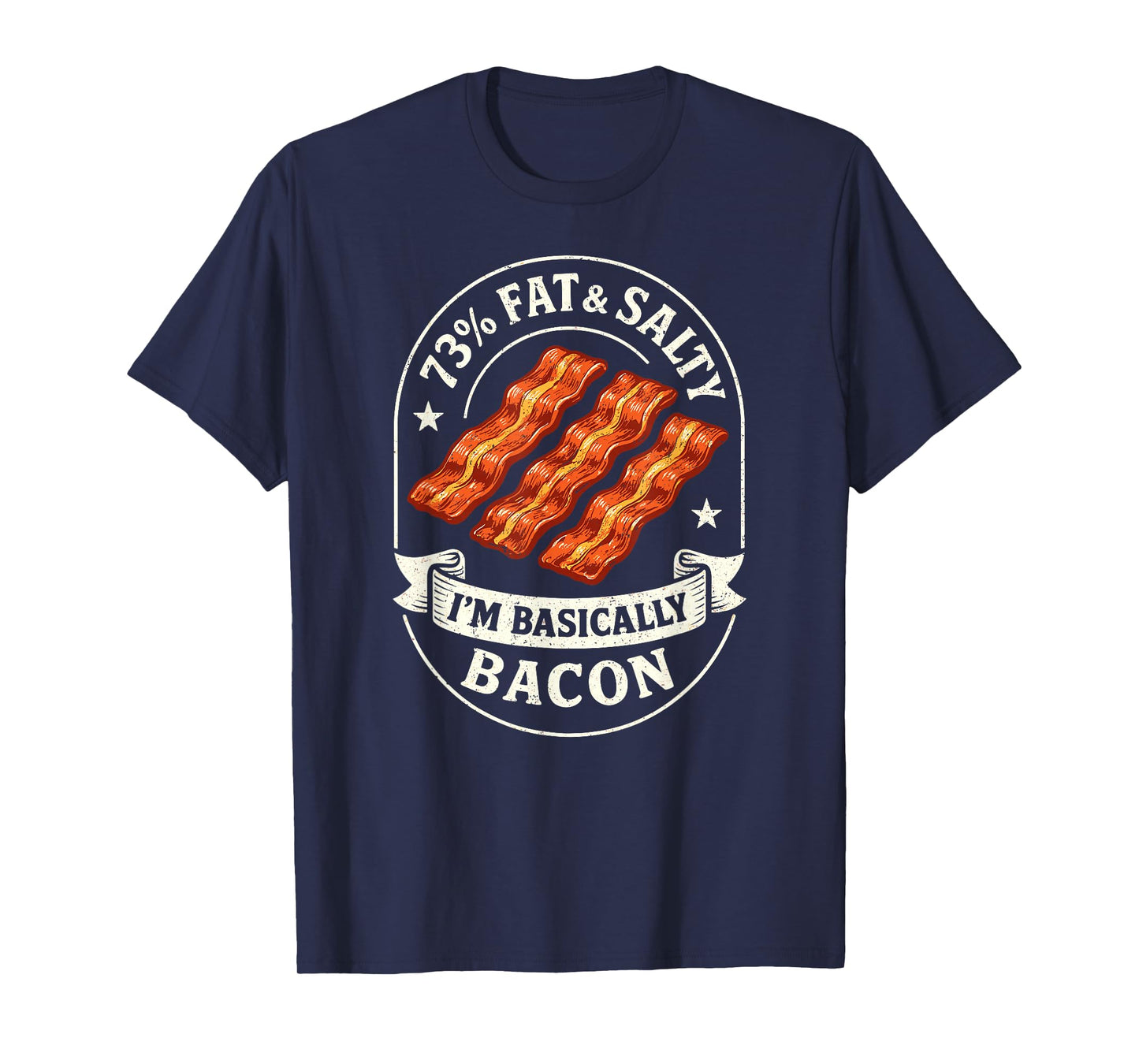 Fat & Salty I’m Bacon, Funny Foodie BBQ Bacon Dad Joke T-Shirt