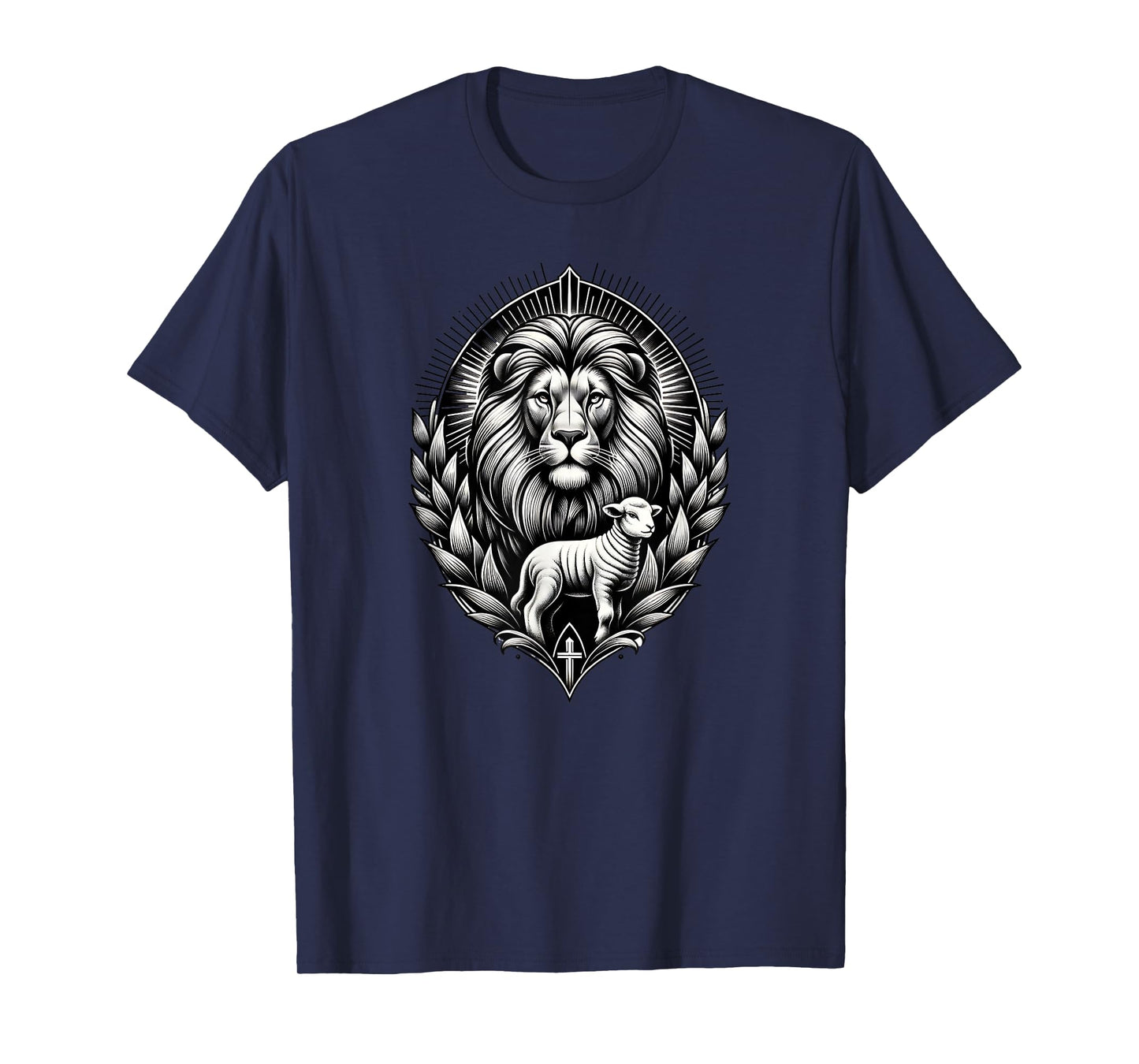 Christian Clothing Lion And Lamb Symbol Of Strength And T-Shirt