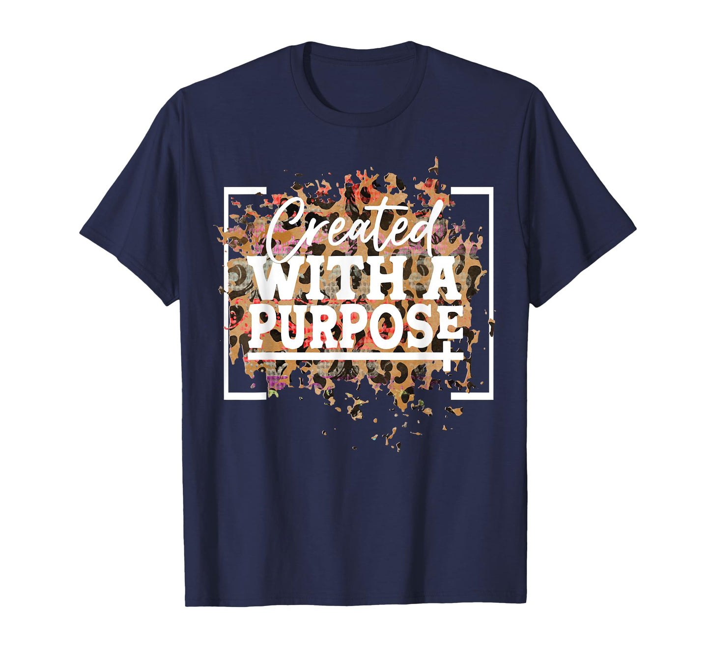Created With A Purpose Leopard Print Christian T-Shirt